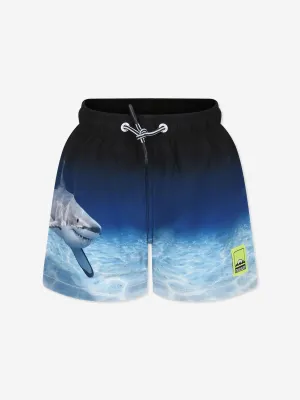 Boys Niko Faded Shark Swim Shorts in Blue (UPF50 )