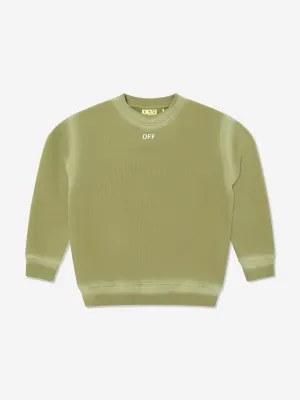 Boys Off Stamp Sweatshirt in Green