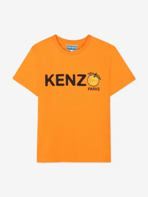 Boys Orange Logo T-Shirt in Orange