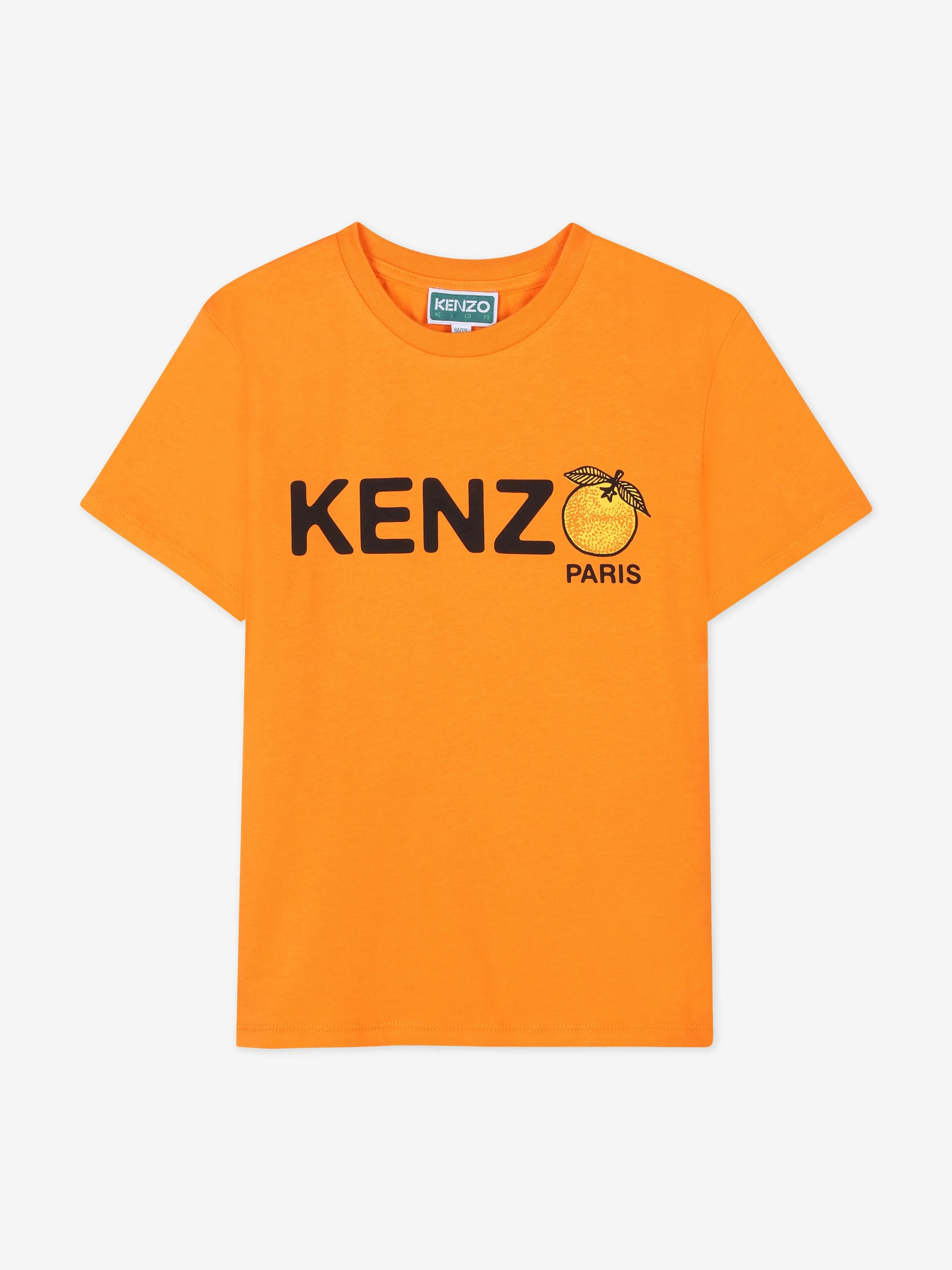 Boys Orange Logo T-Shirt in Orange