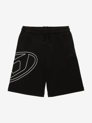 Boys Oval D Logo Sweat Shorts in Black