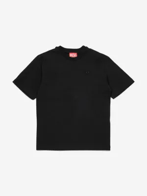 Boys Oval D Logo T-Shirt in Black