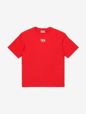 Boys Oval D T-Shirt in Red