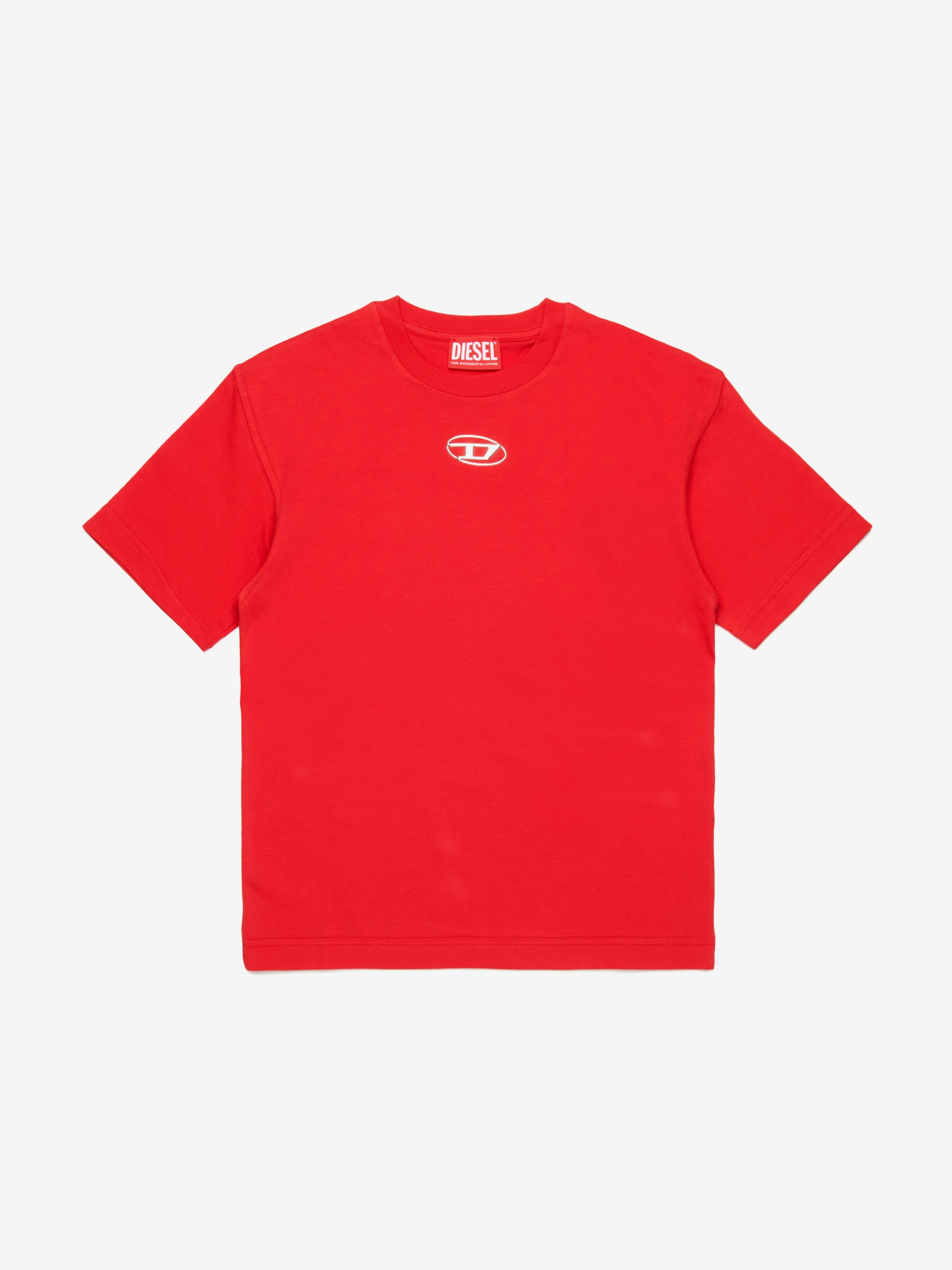 Boys Oval D T-Shirt in Red