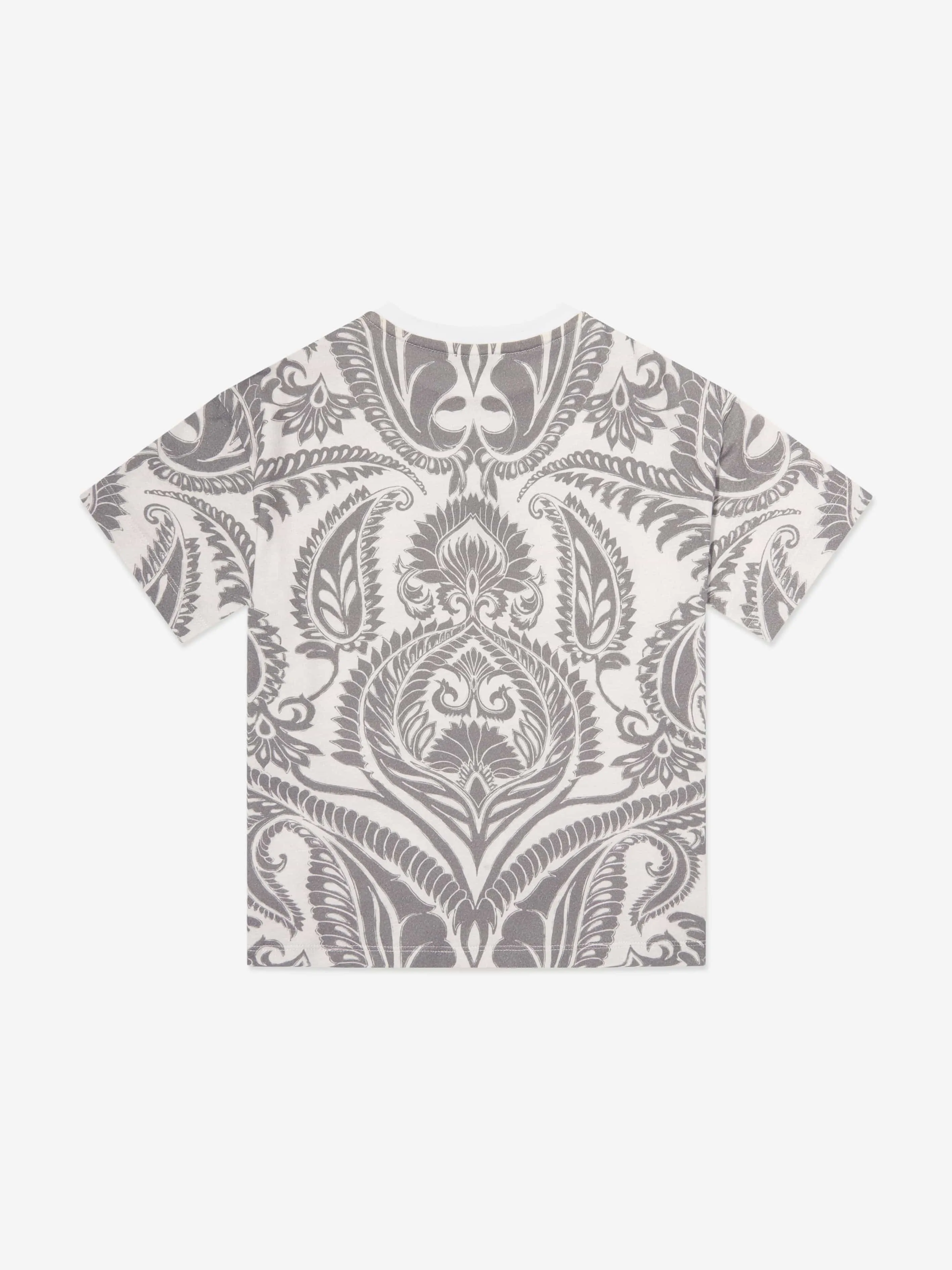 Boys Paisley Print Logo T-Shirt in Multicolour