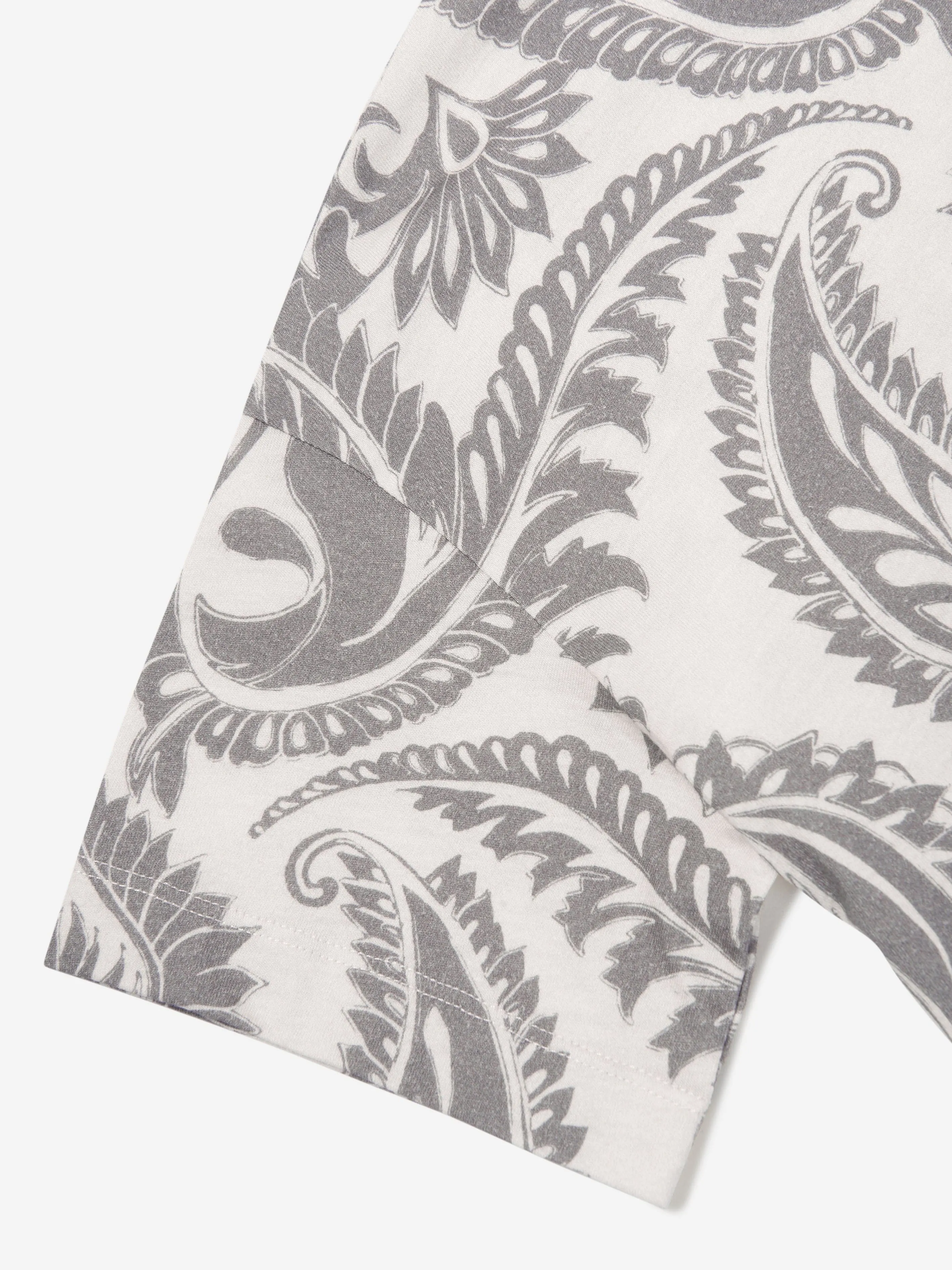 Boys Paisley Print Logo T-Shirt in Multicolour