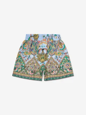 Boys Paisley Print Shorts in Blue