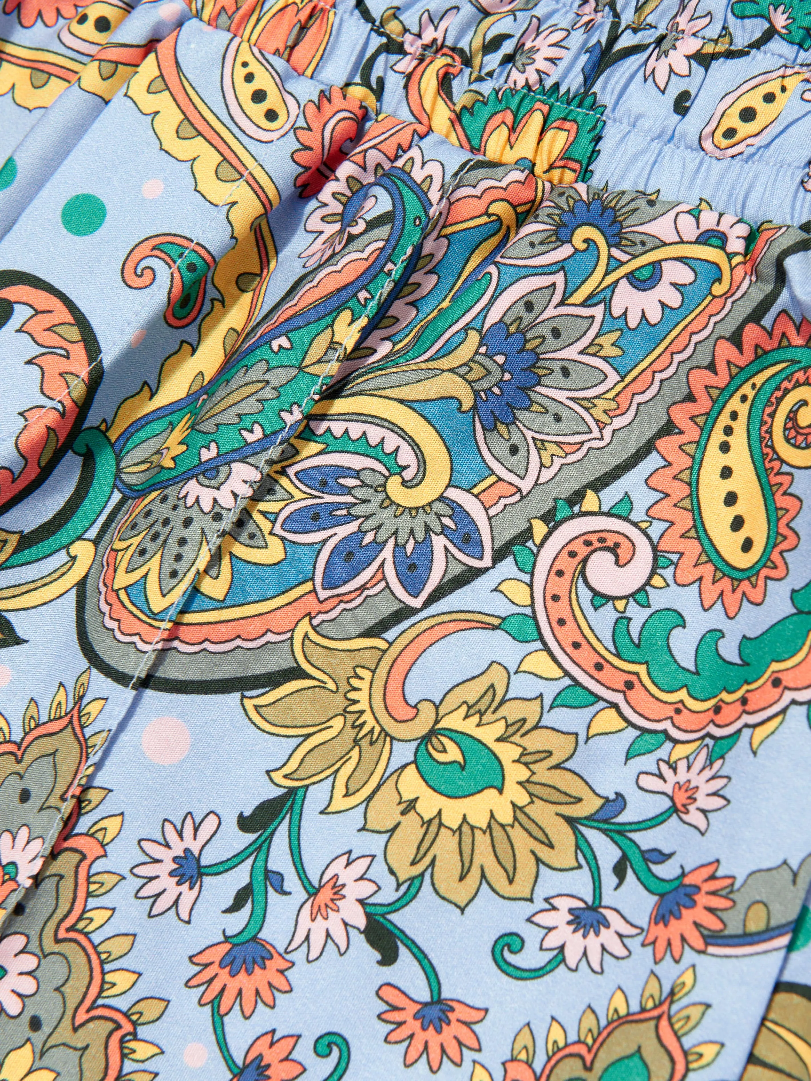 Boys Paisley Print Shorts in Blue