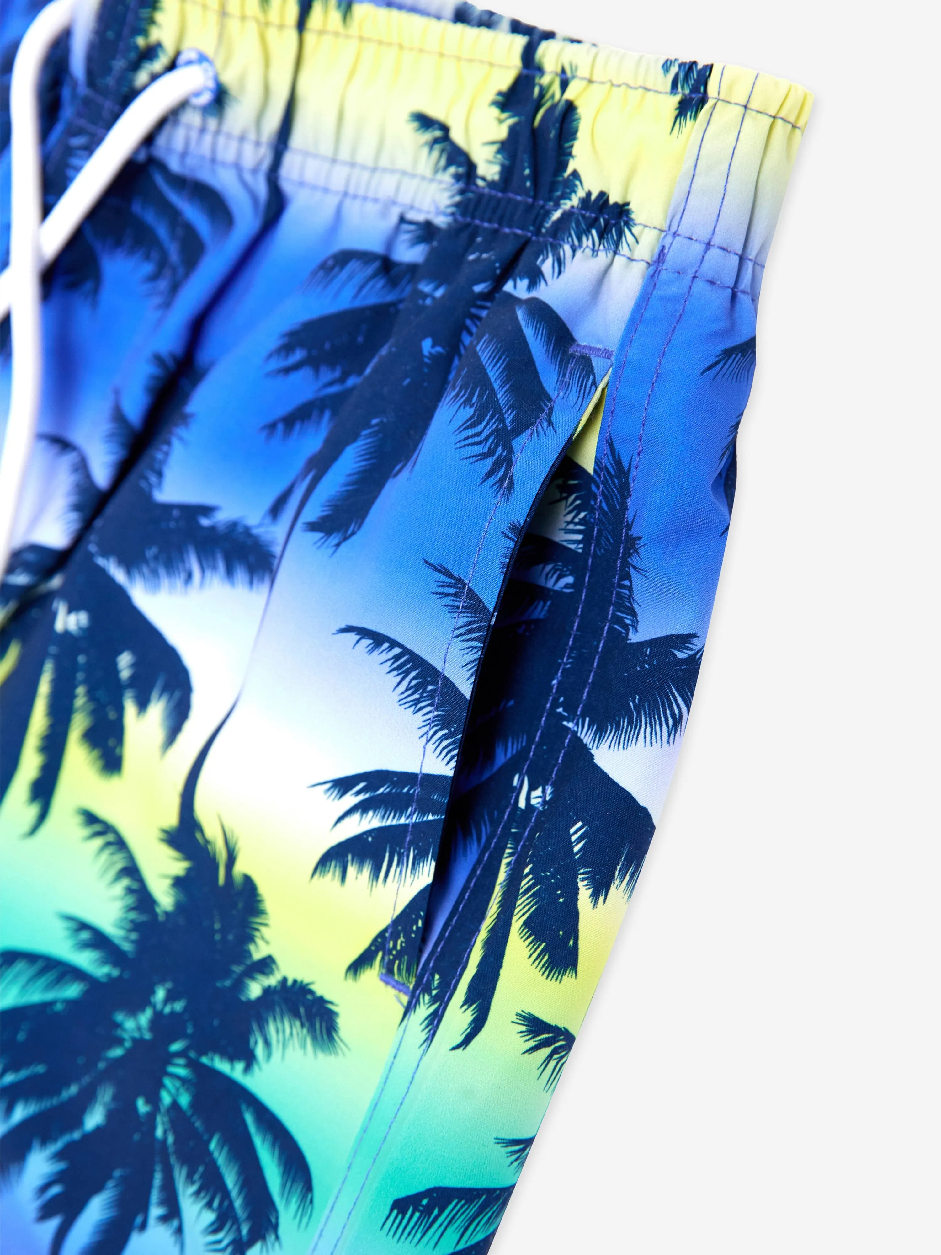 Boys Palm Tree Beach Shorts in Blue (UPF50 )