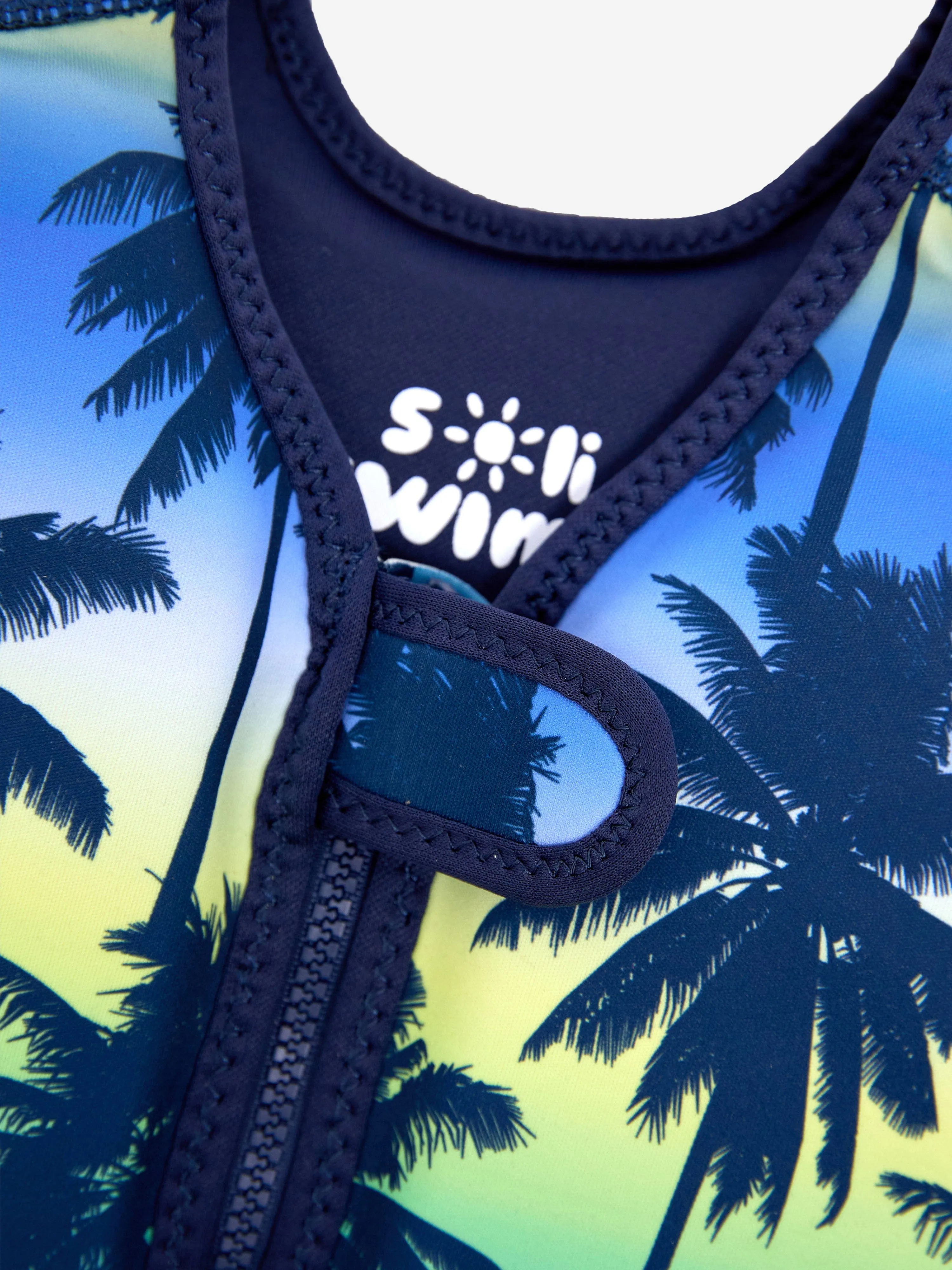Boys Palm Tree Float Jacket in Blue (UPF50 )