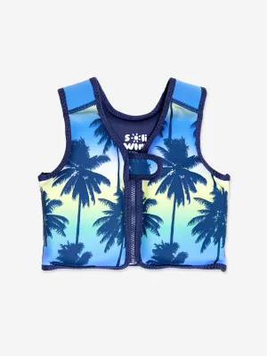 Boys Palm Tree Float Jacket in Blue (UPF50 )