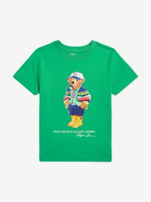 Boys Polo Bear T-Shirt in Green