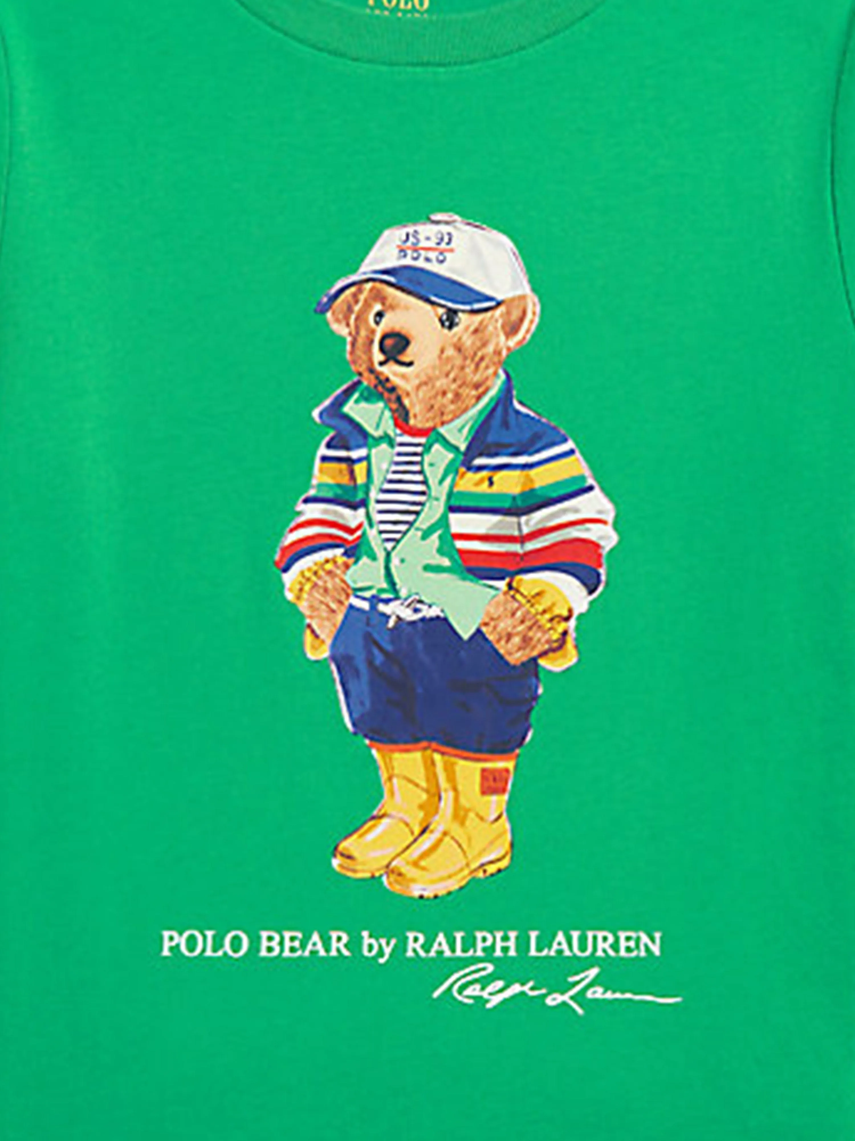 Boys Polo Bear T-Shirt in Green