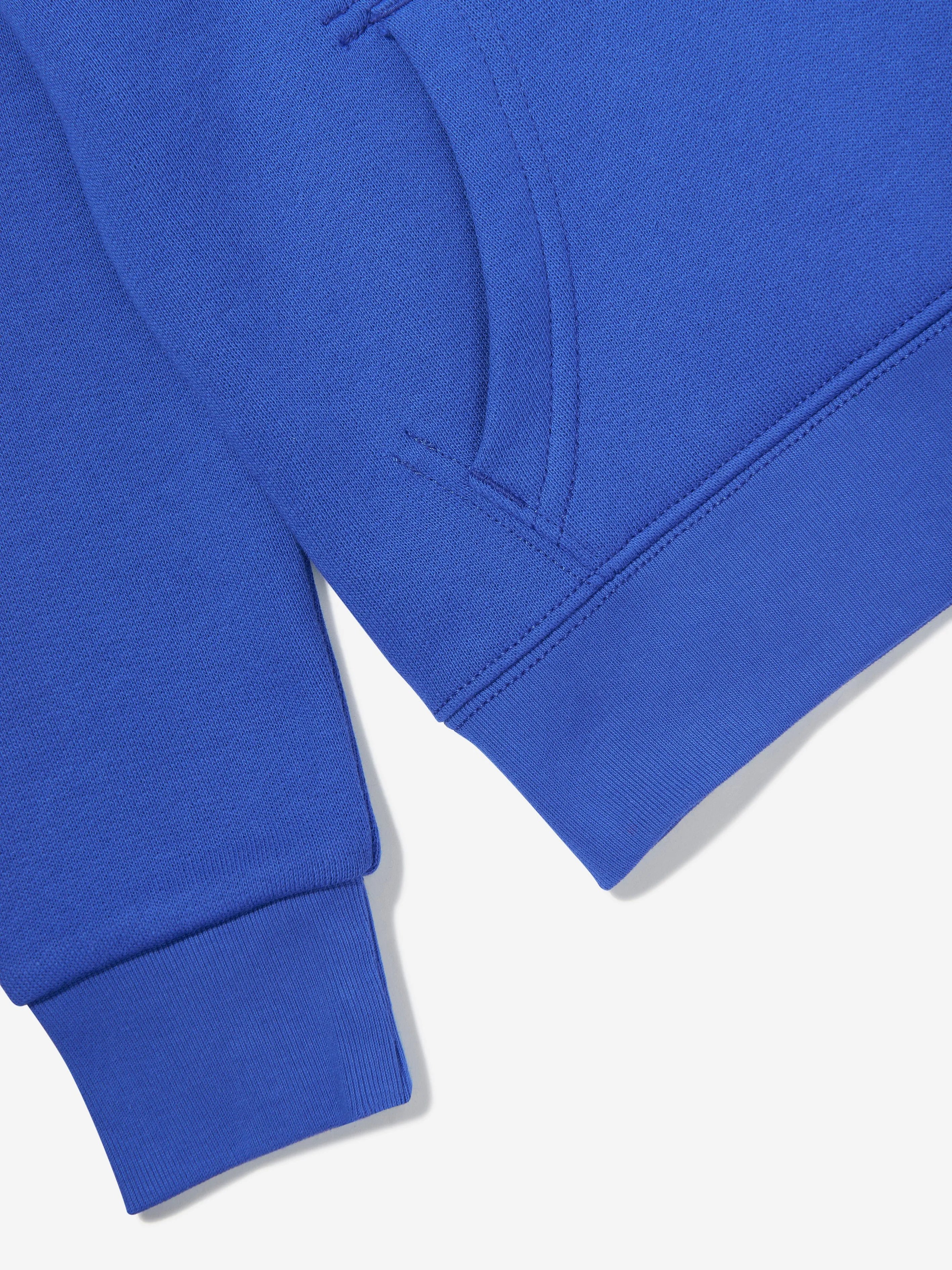 Boys Polo Hoodie in Blue