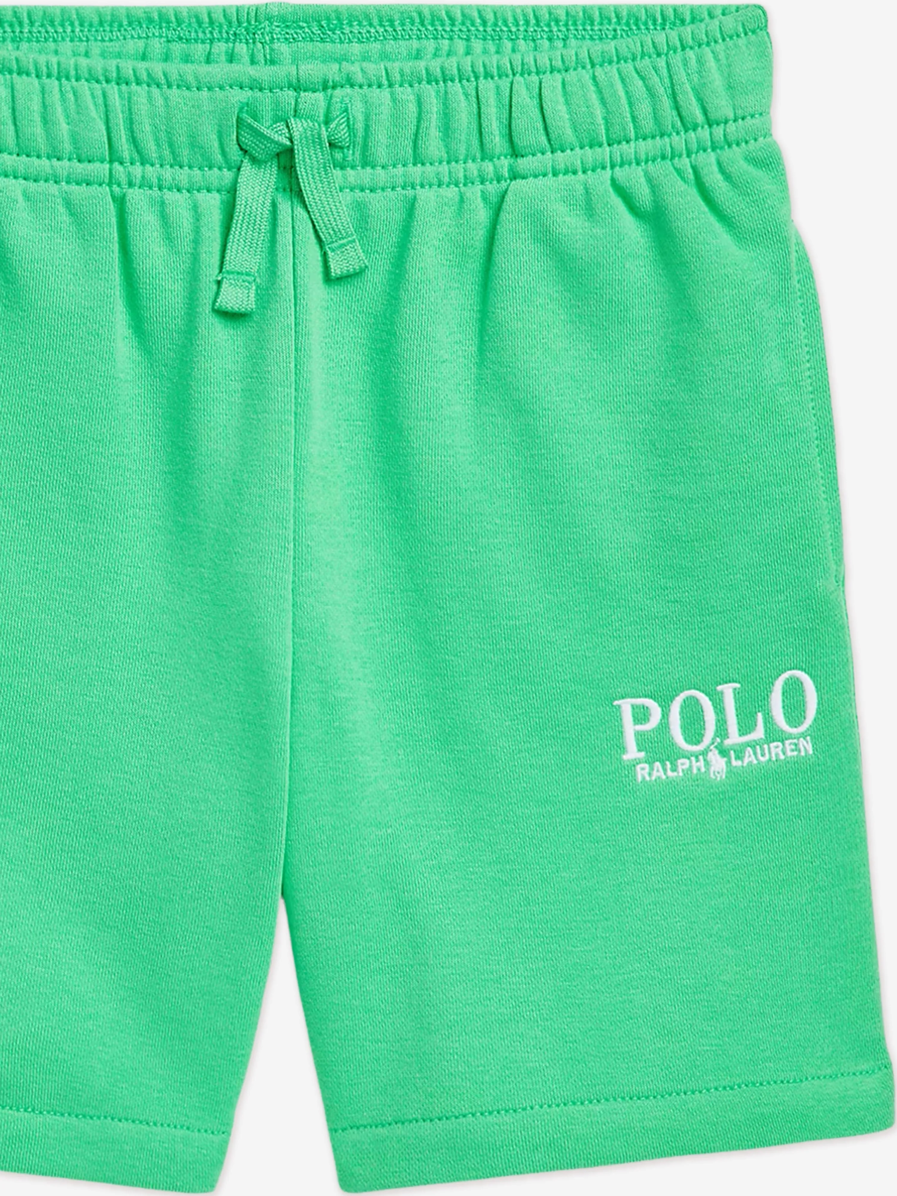 Boys Polo Shorts in Green