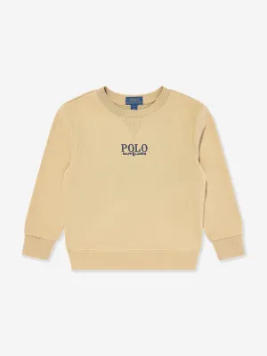 Boys Polo Sweatshirt in Beige
