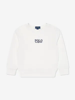 Boys Polo Sweatshirt in White