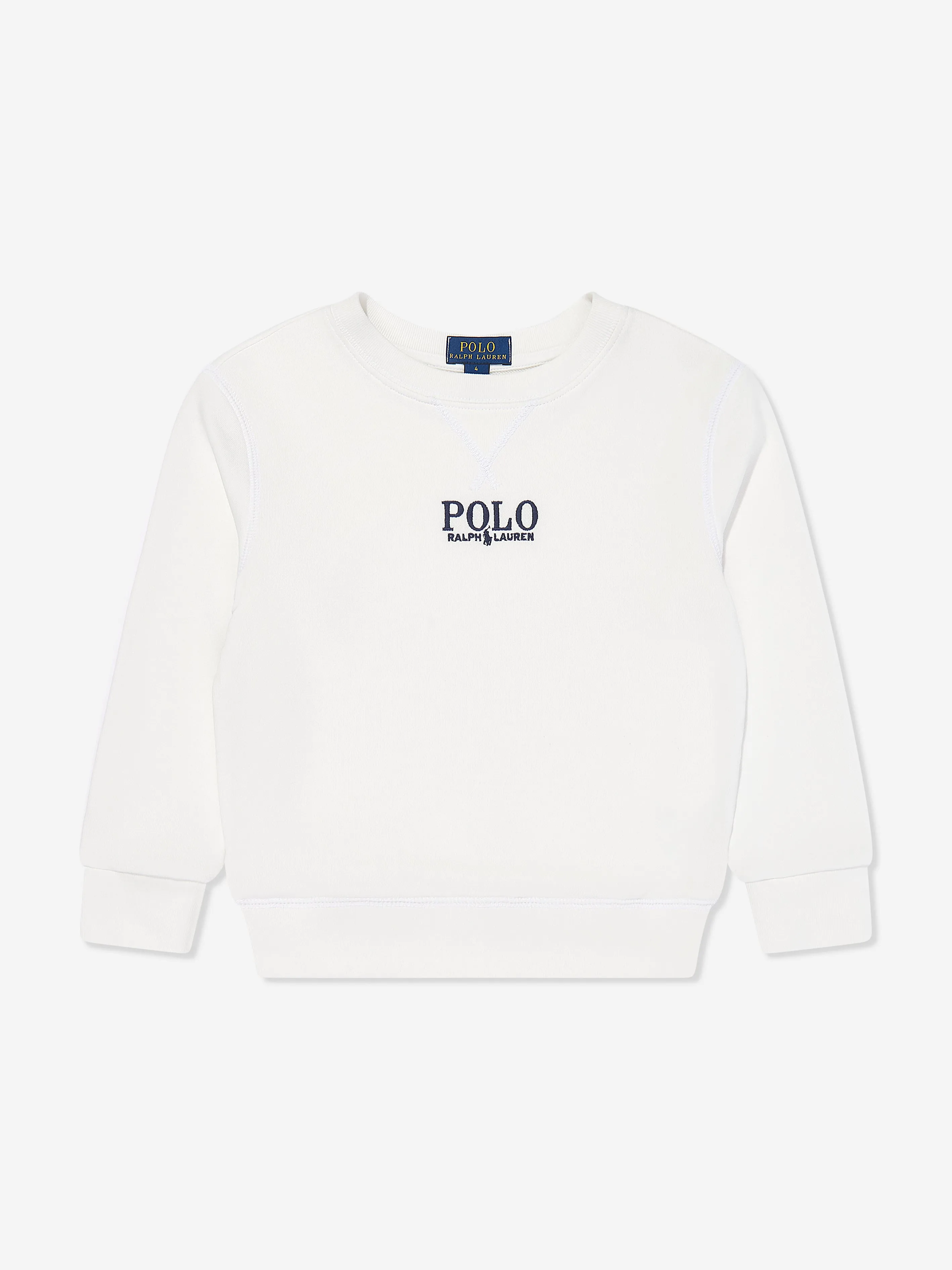 Boys Polo Sweatshirt in White