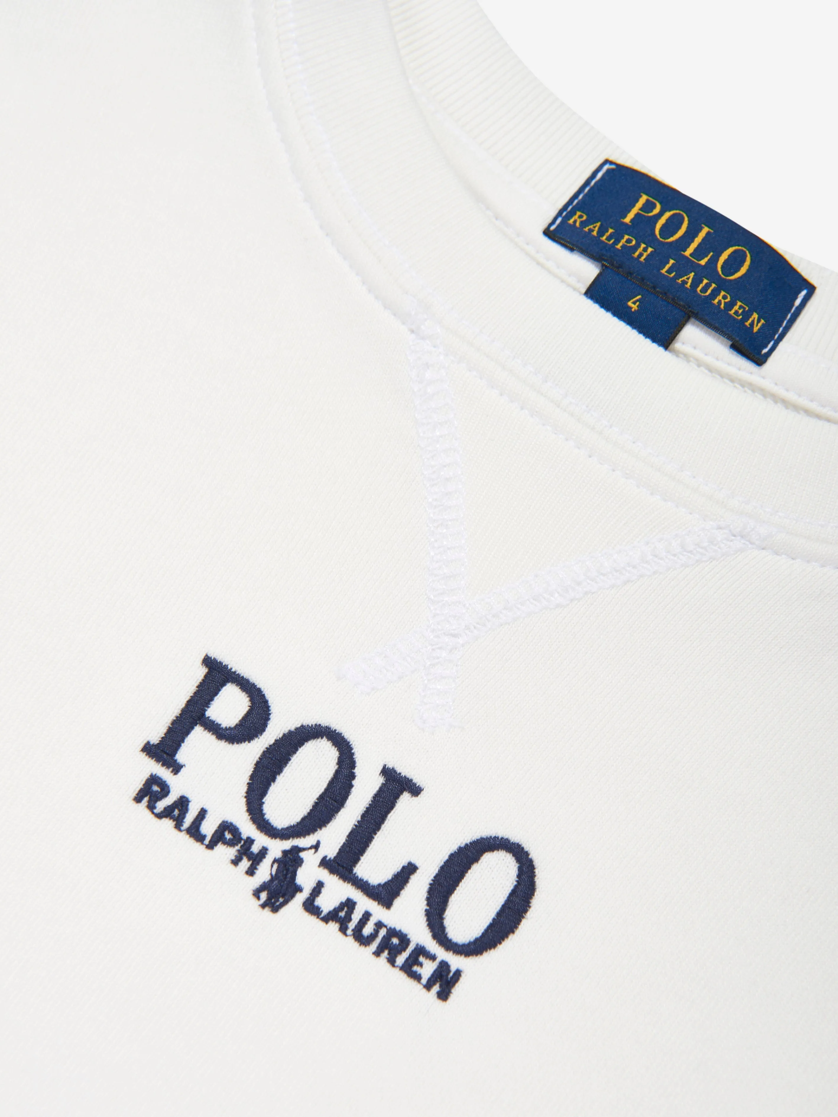 Boys Polo Sweatshirt in White