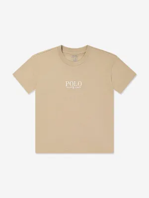 Boys Polo T-Shirt in Beige