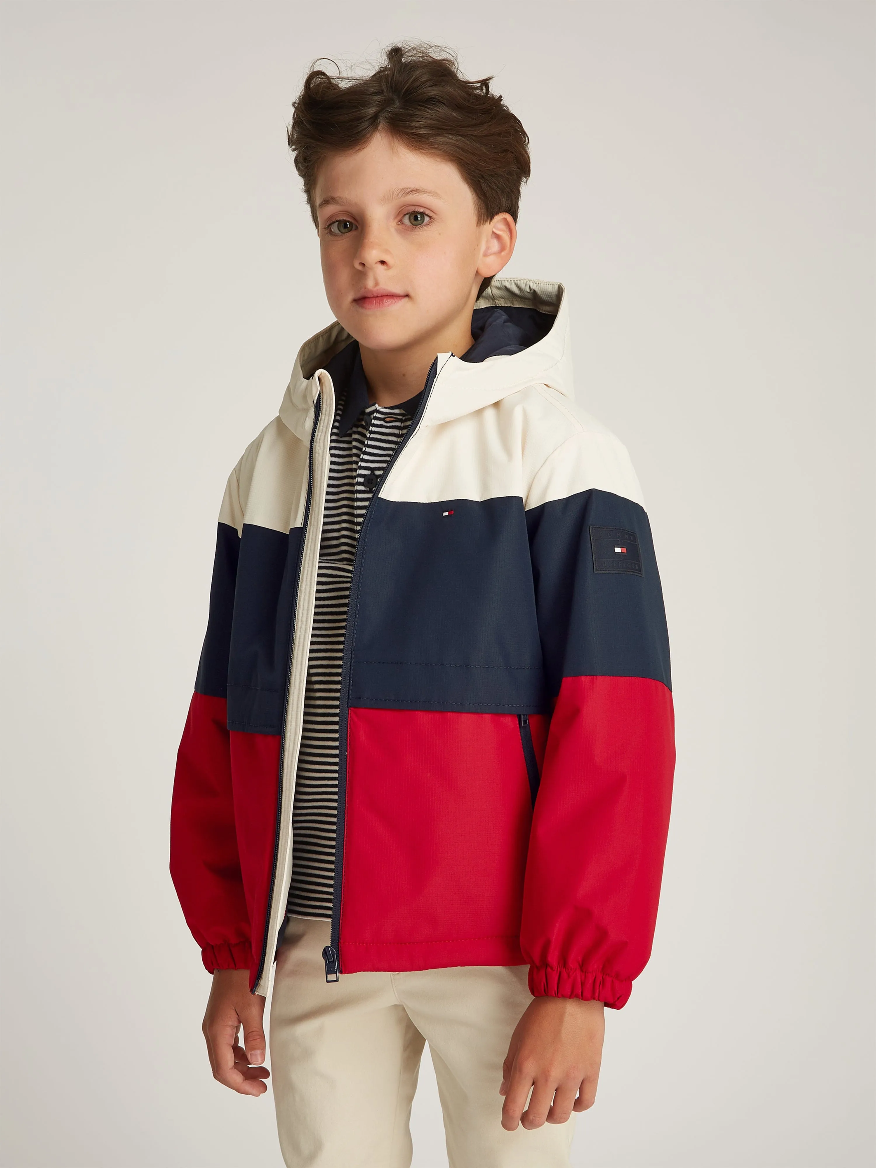 Boys Ribstop Padded Jacket in Multicolour