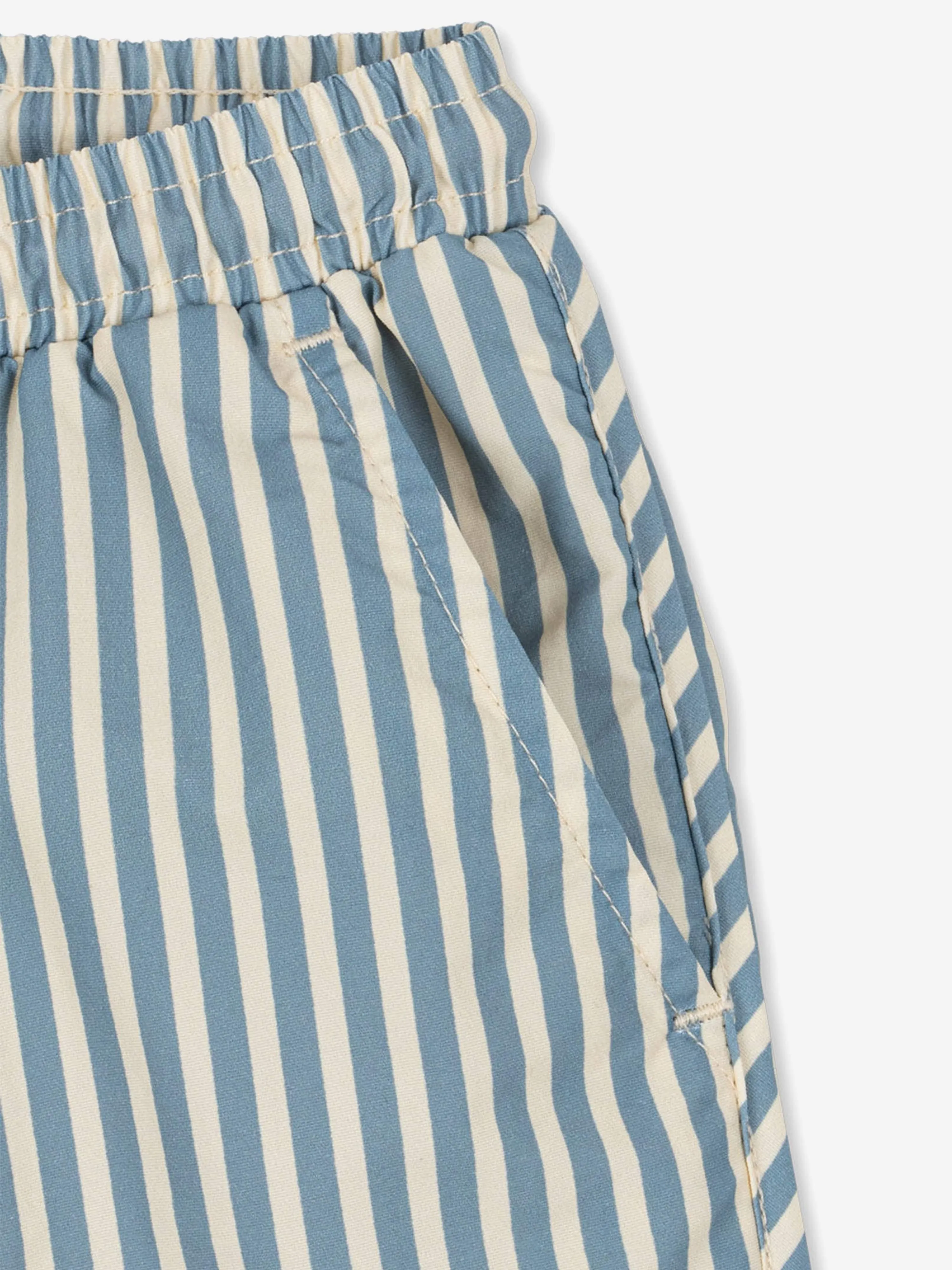Boys Sailor Stripe Asnou Swim Shorts in Blue
