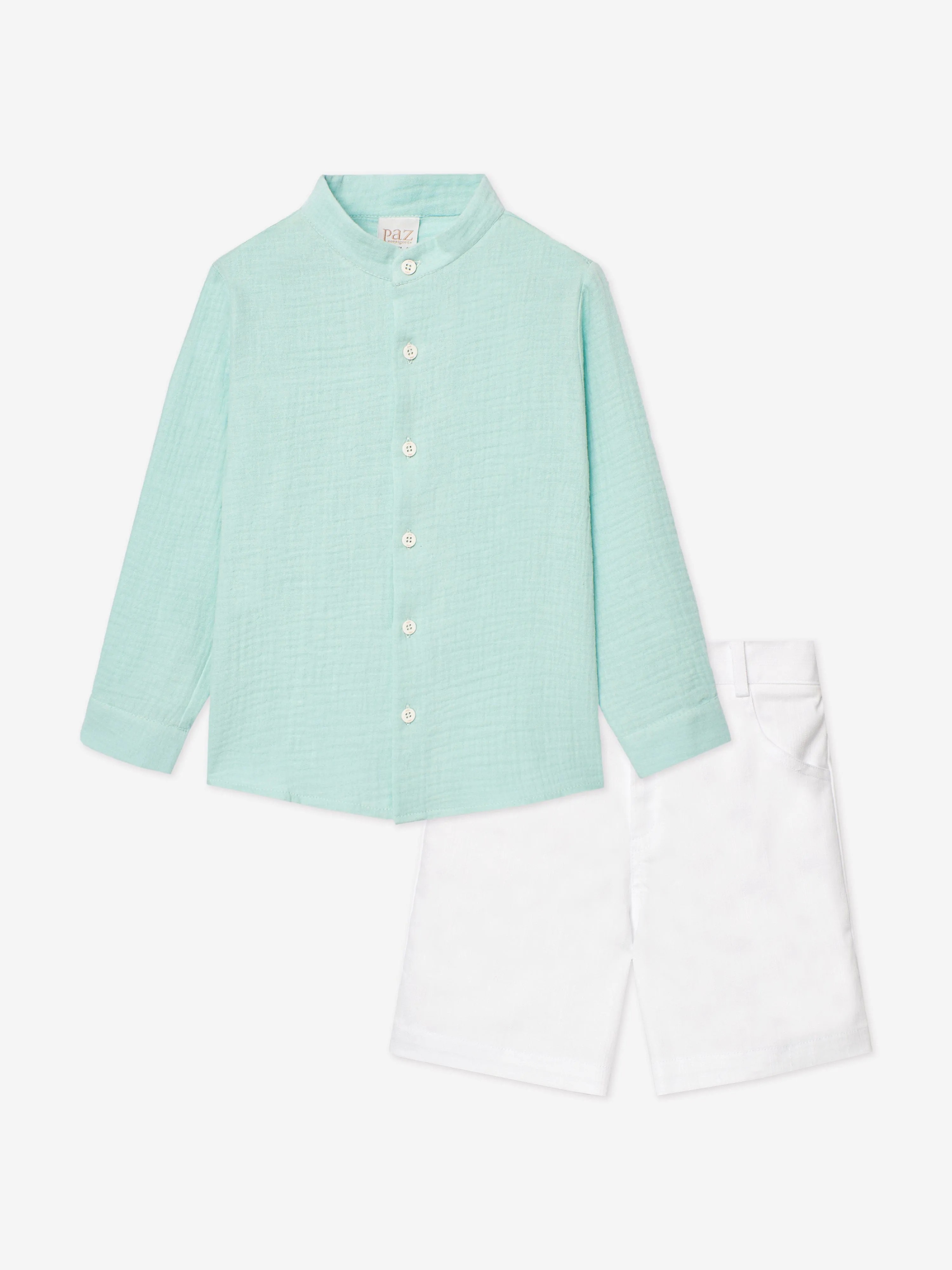 Boys Shirt and Shorts Set in Green