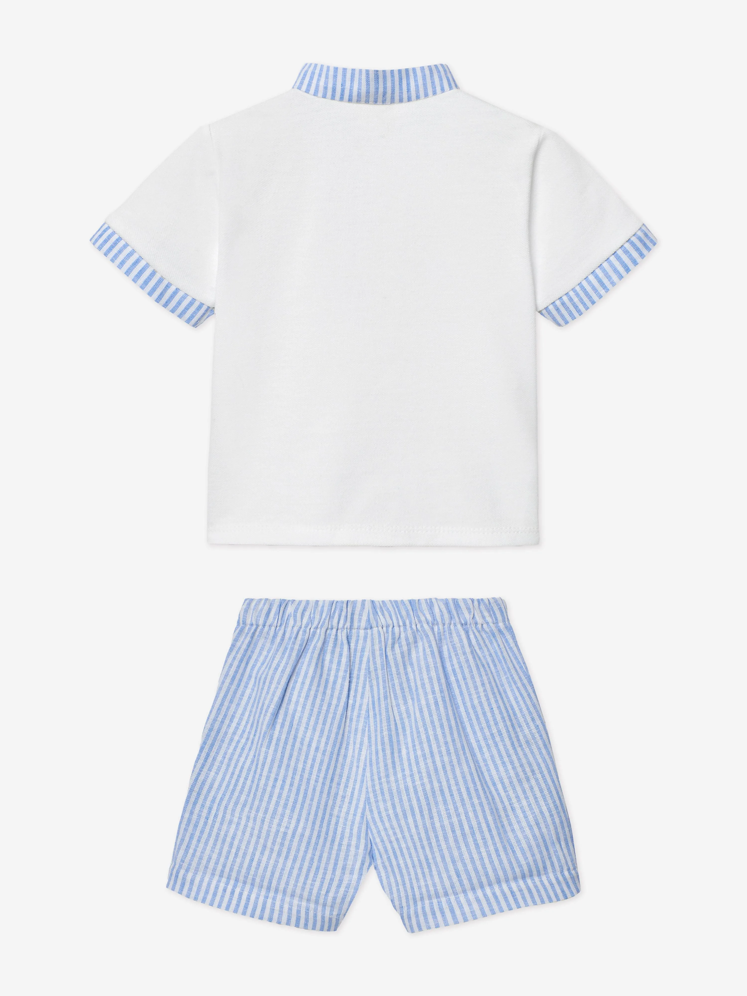 Boys Short Set in White