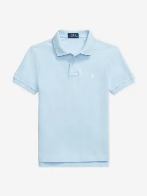 Boys Slim Fit Polo Shirt in Blue