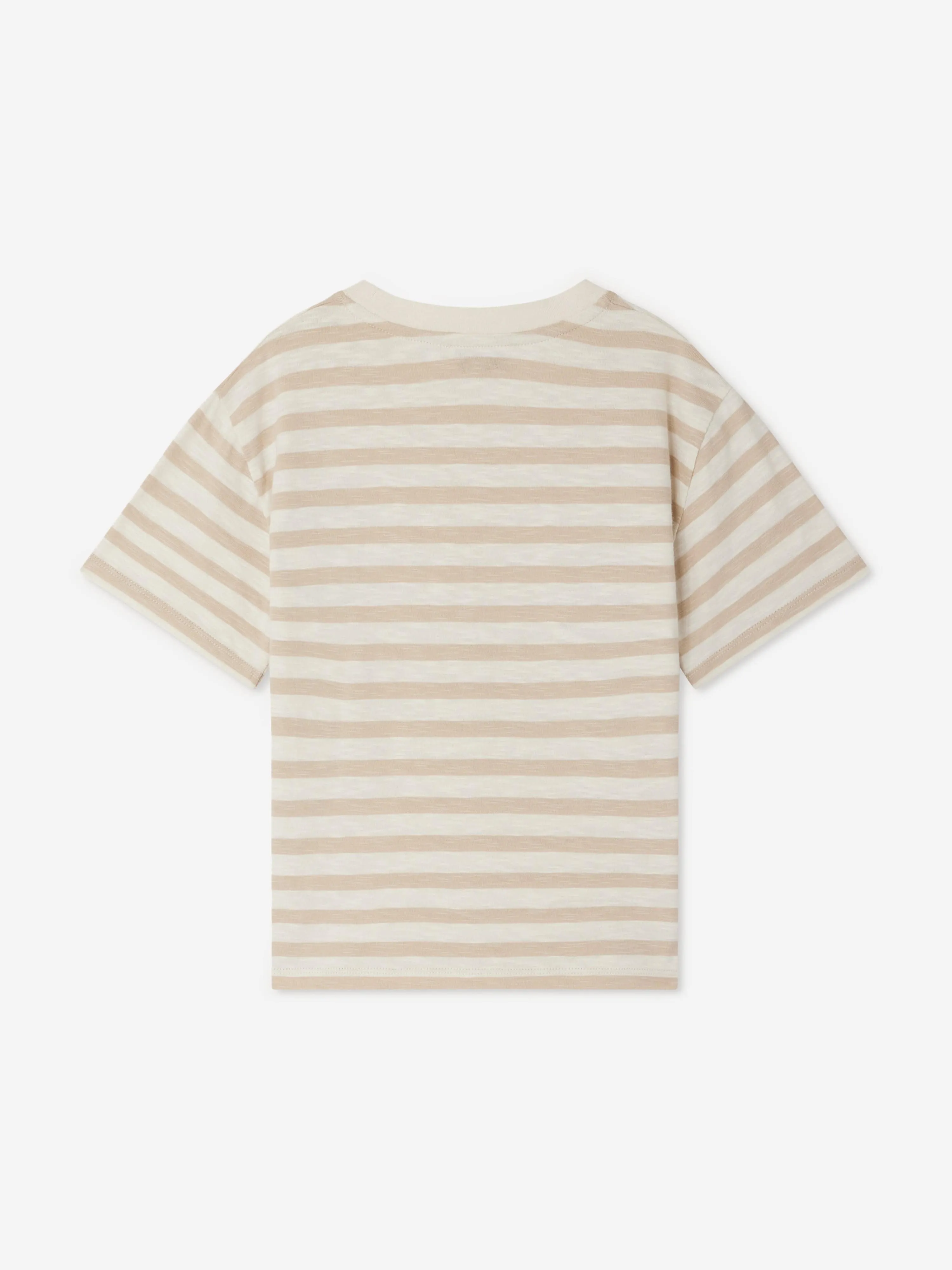 Boys Striped Eidan T-Shirt in Beige