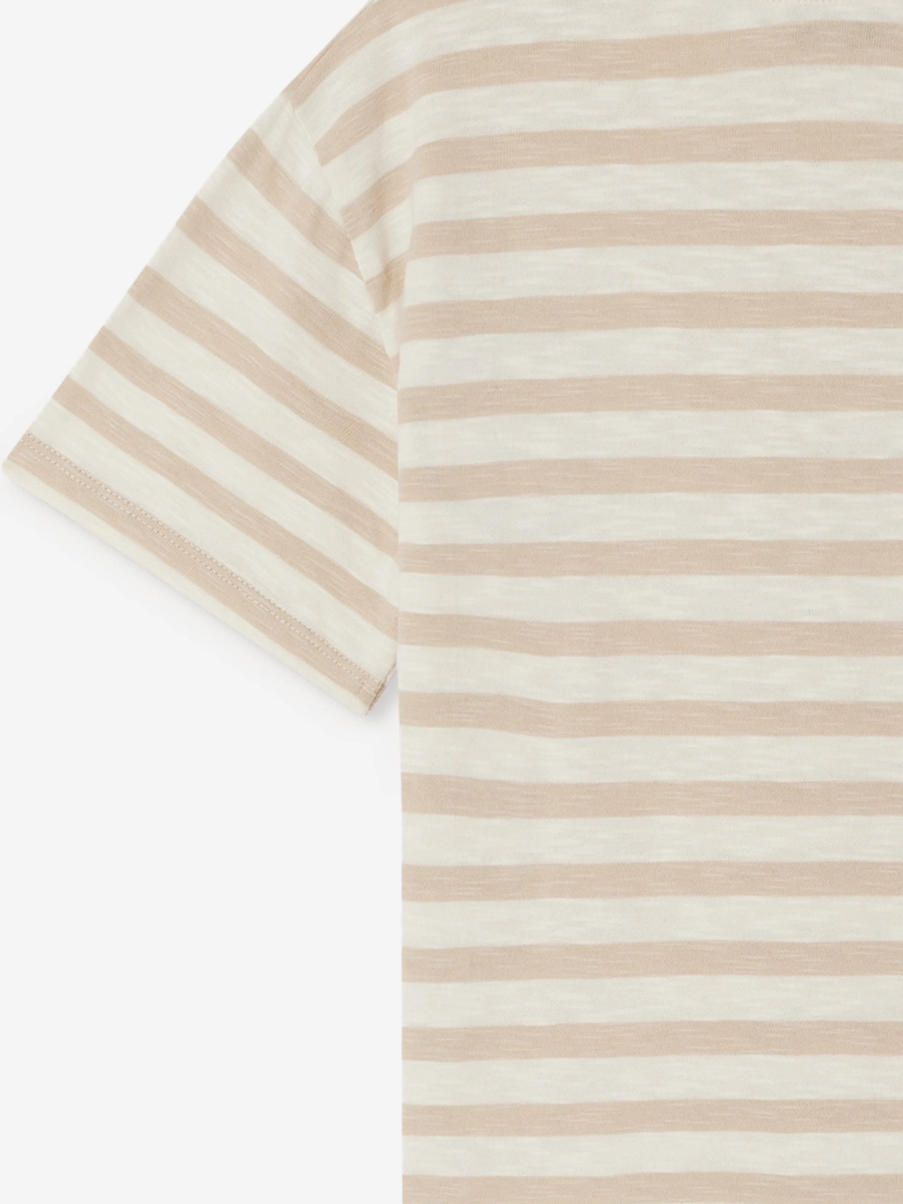 Boys Striped Eidan T-Shirt in Beige