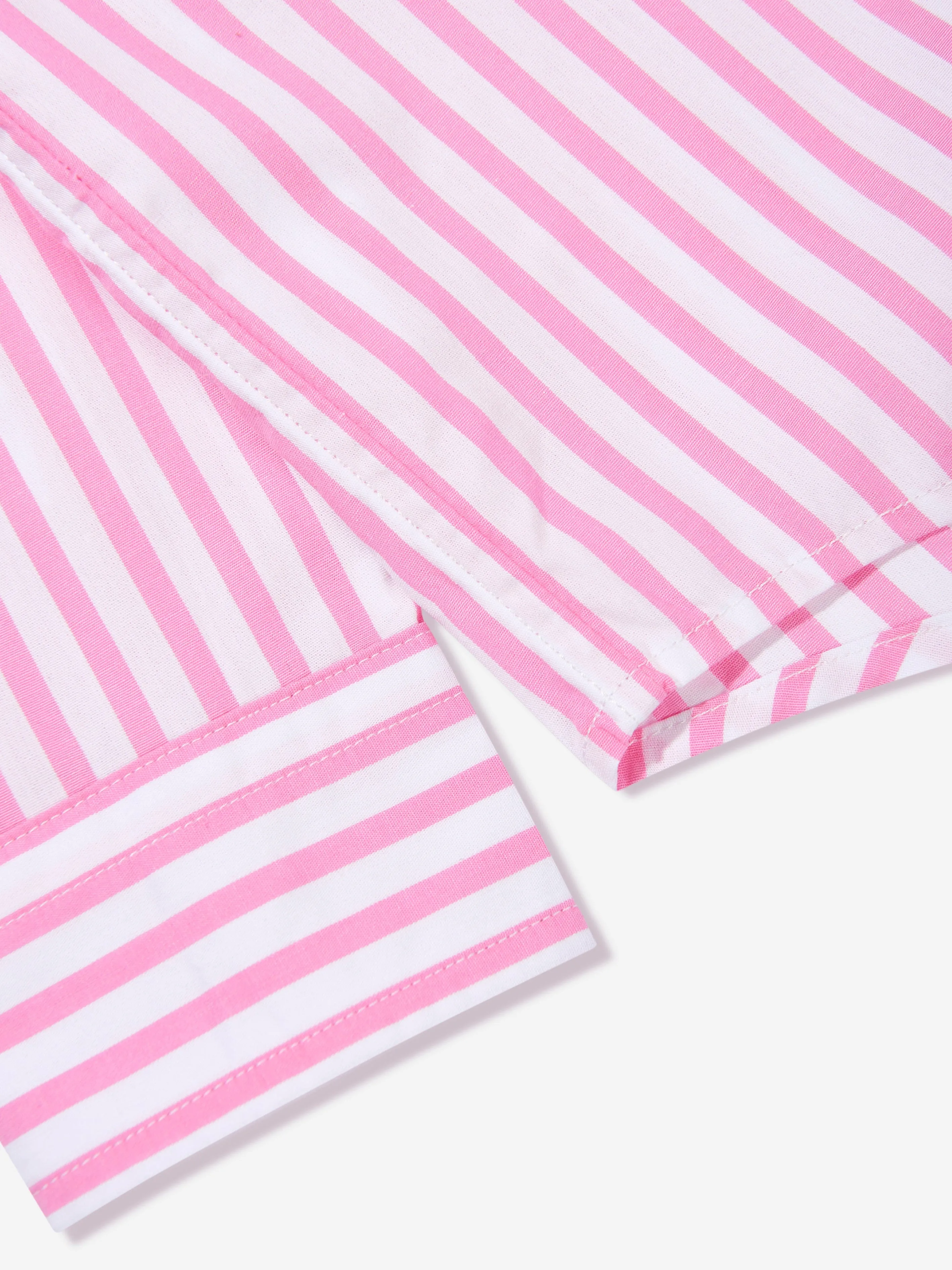 Boys Striped Logo Shirt in Pink