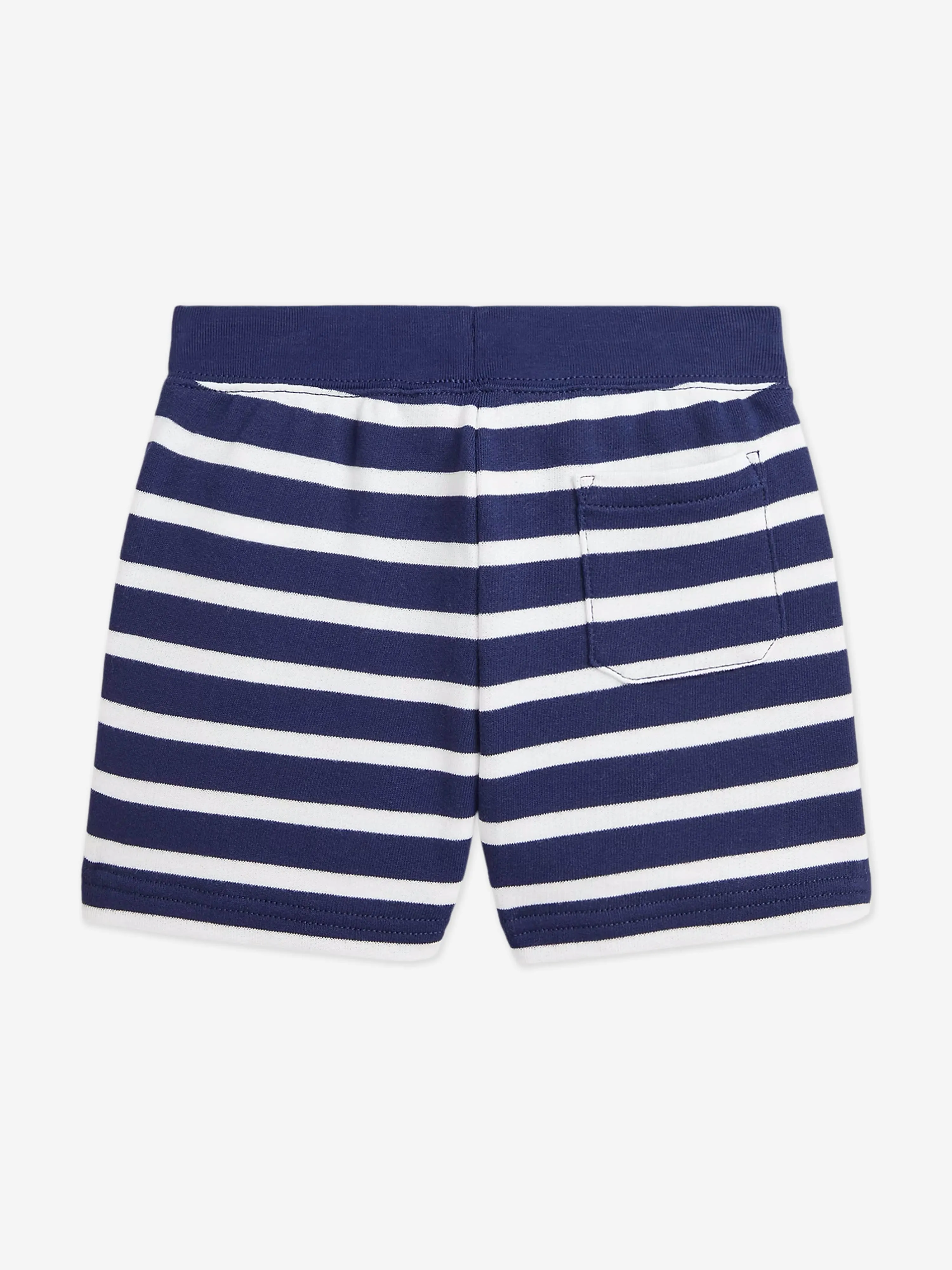 Boys Striped Logo Shorts in Navy