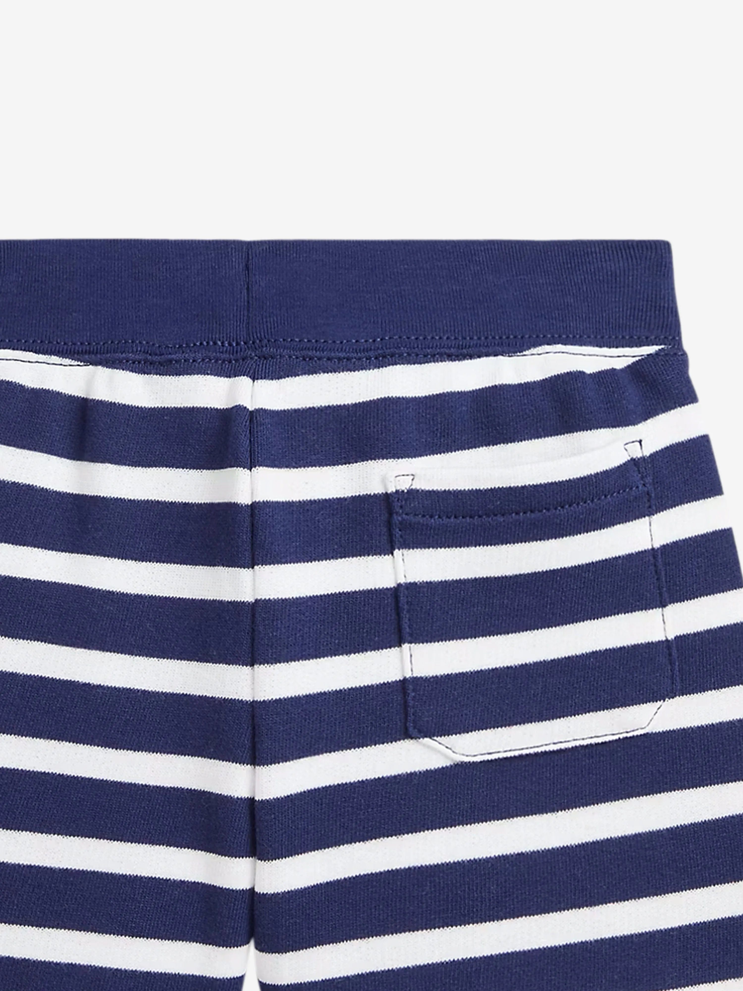 Boys Striped Logo Shorts in Navy
