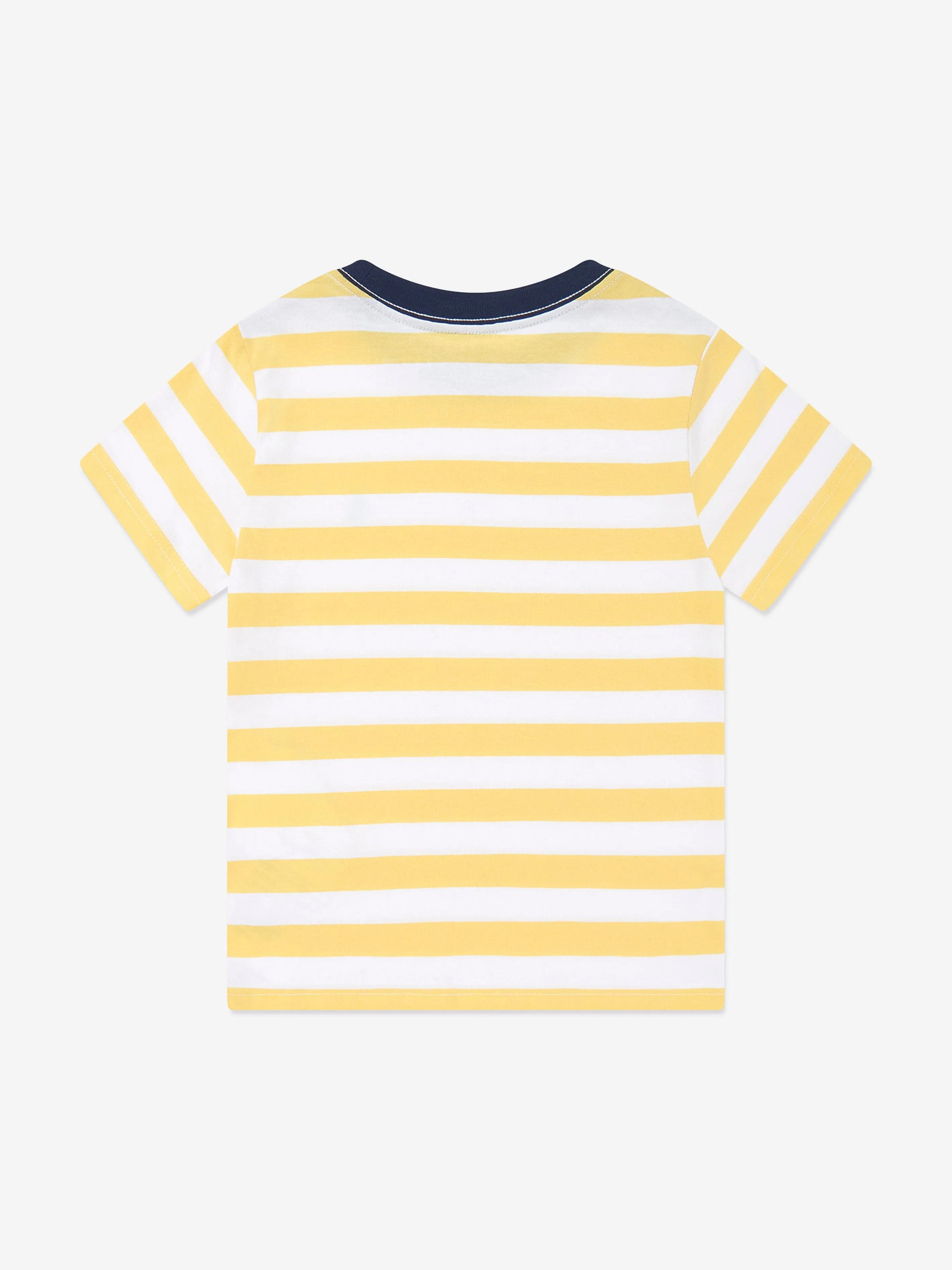 Boys Striped Logo T-Shirt in Yellow