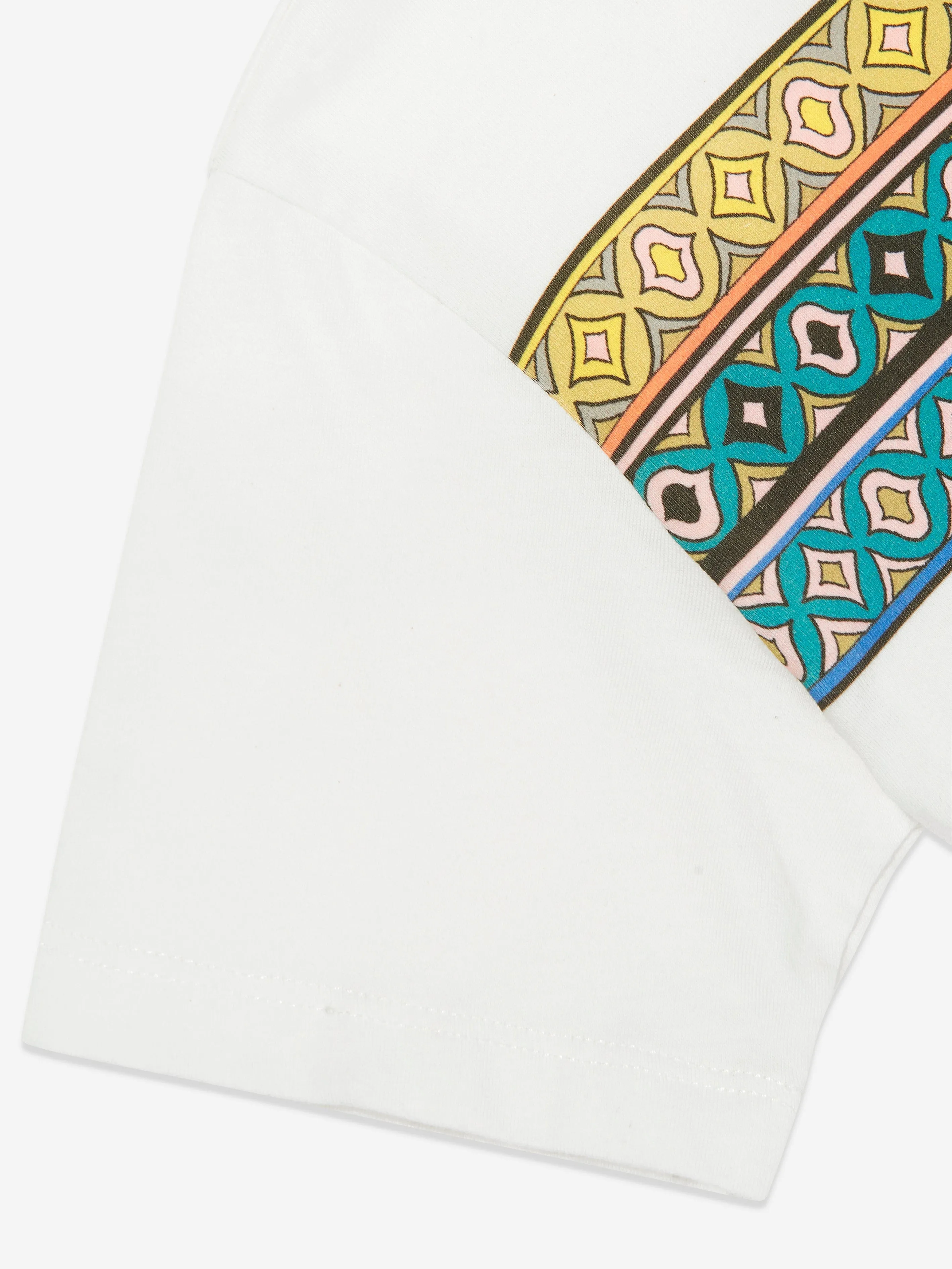 Boys Striped Pattern T-Shirt in Ivory