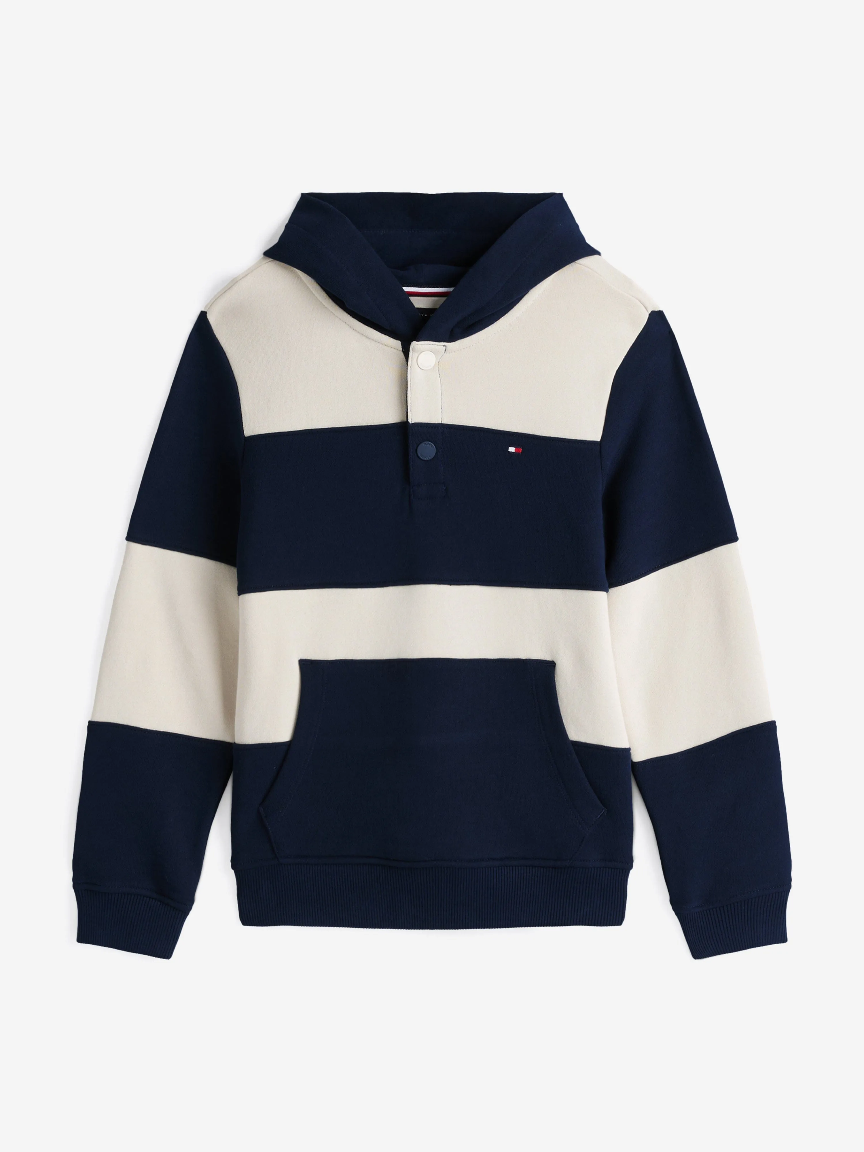 Boys Striped Regular Hoodie in Multicolour