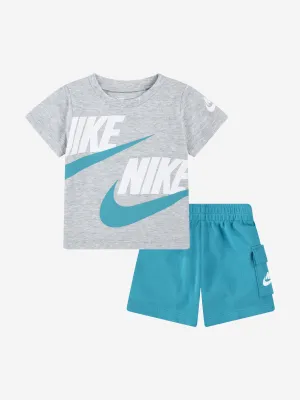 Boys T-Shirt and Cargo Shorts Set in Blue