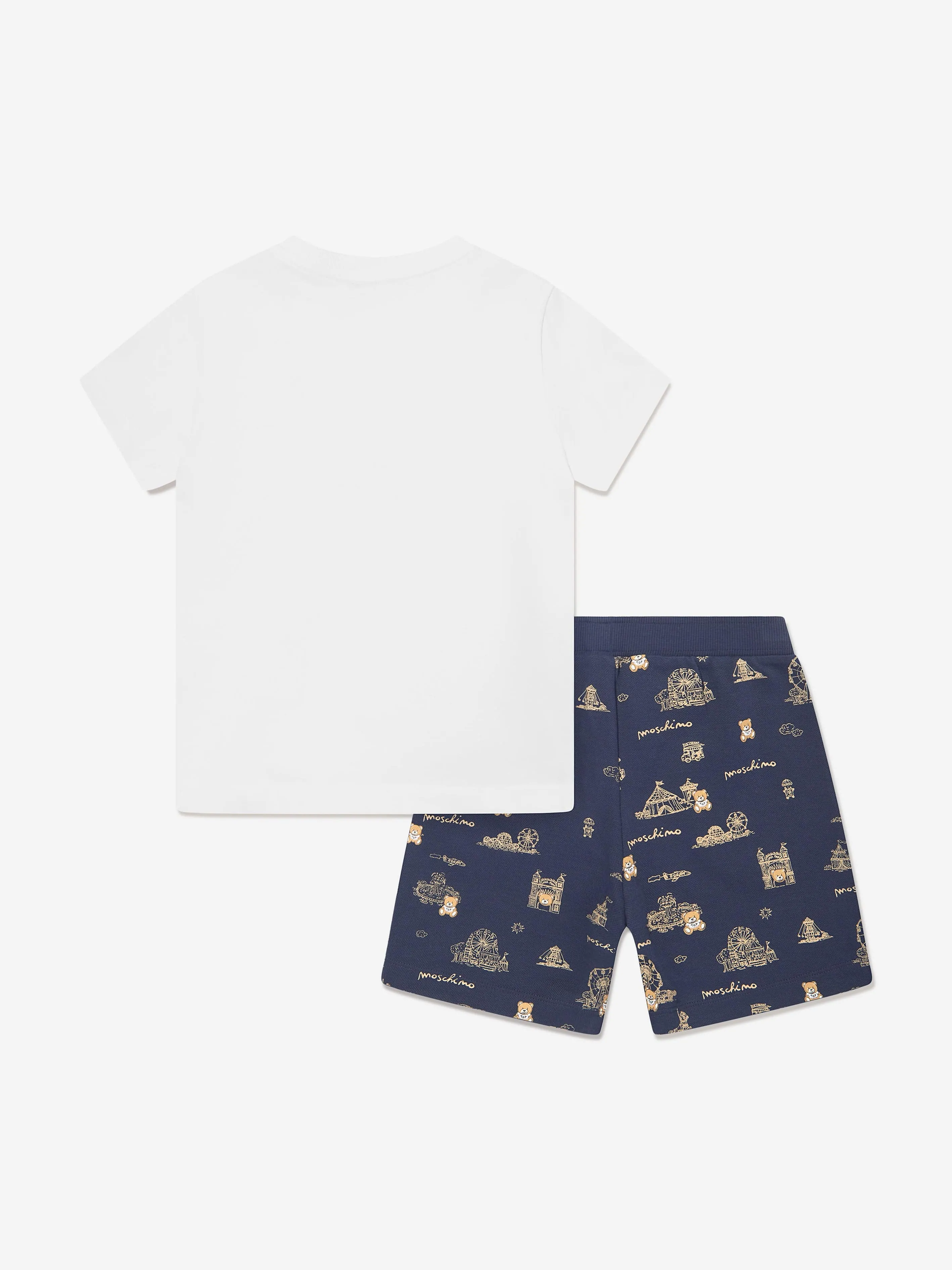 Boys Teddy Bear Circus Short Set in Navy