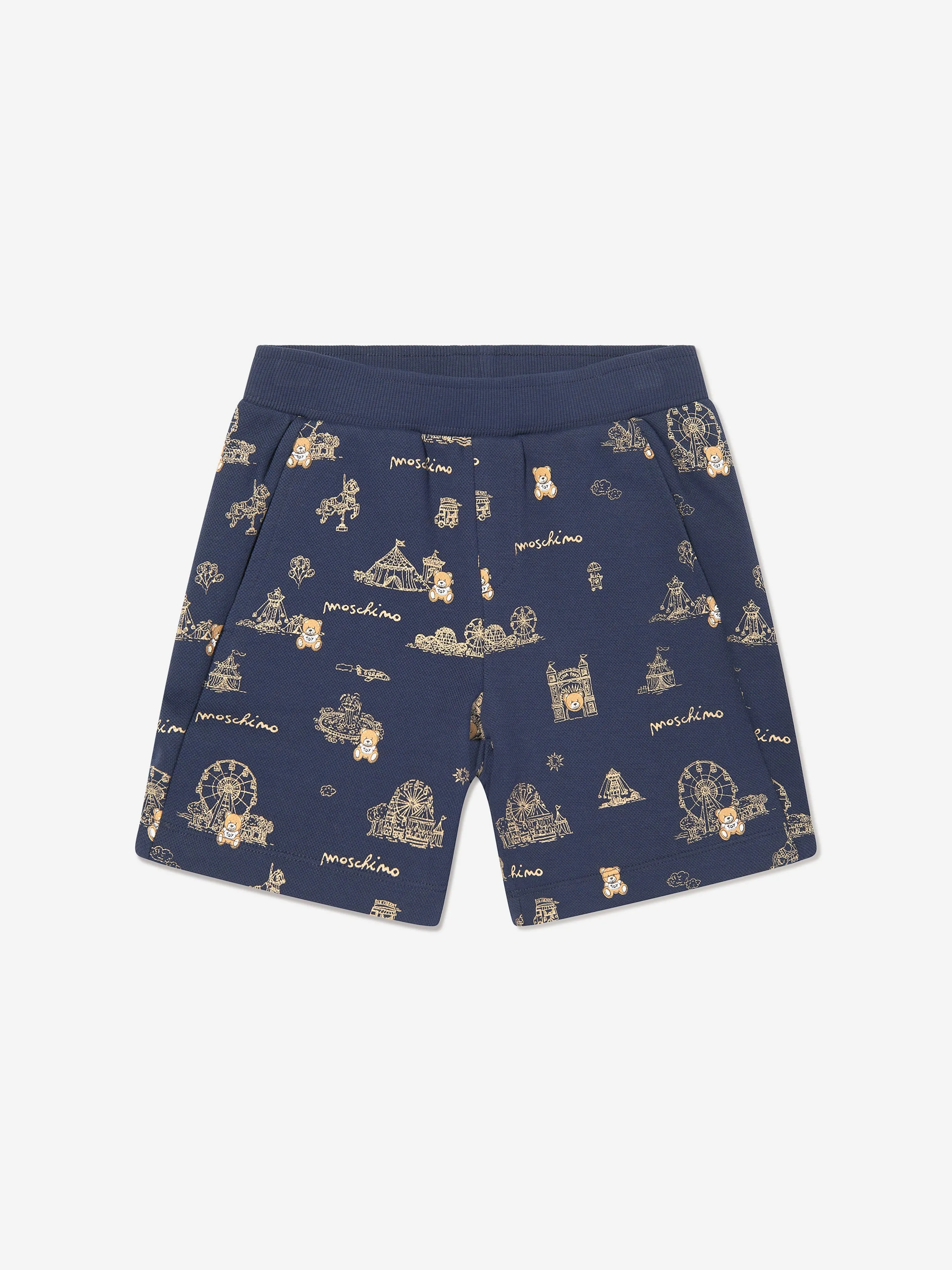 Boys Teddy Bear Circus Short Set in Navy