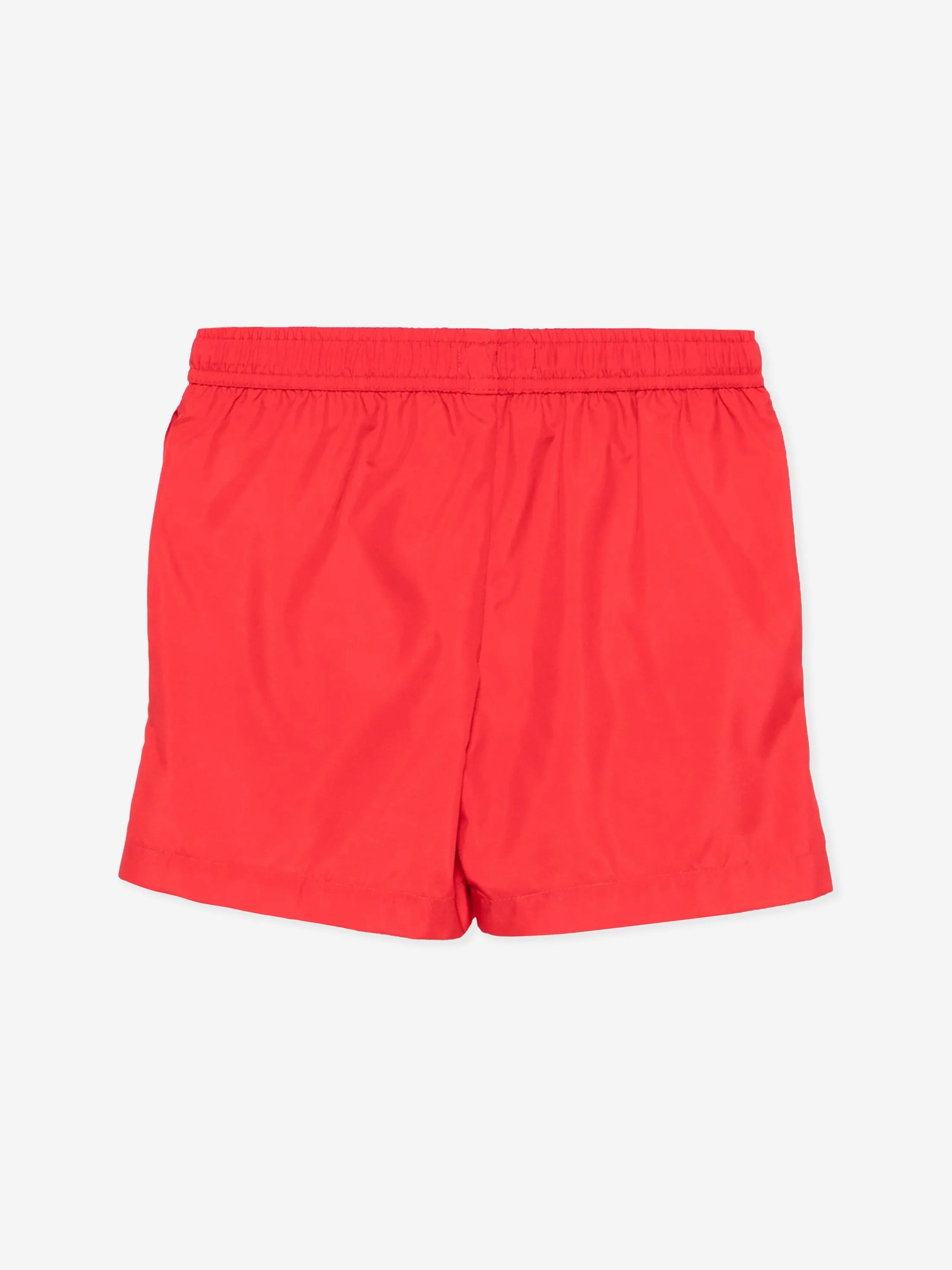 Boys Teddy Bear Logo Swim Shorts in Red