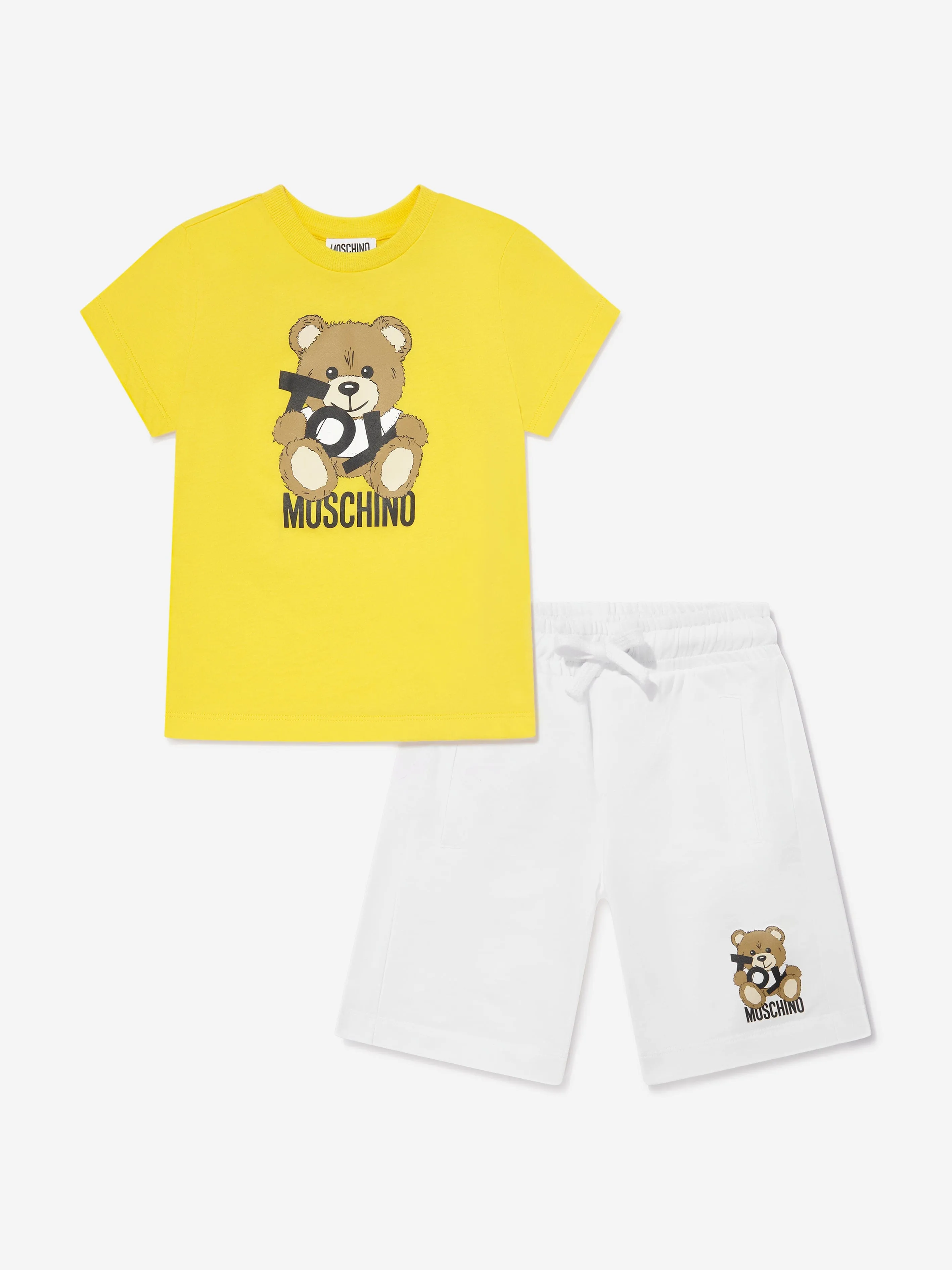 Boys Teddy Bear Short Set in Yellow