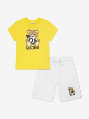 Boys Teddy Bear Short Set in Yellow