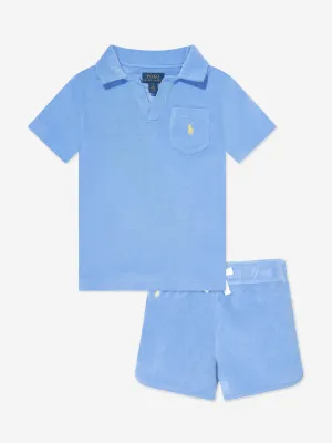 Boys Terry Short Set in Blue