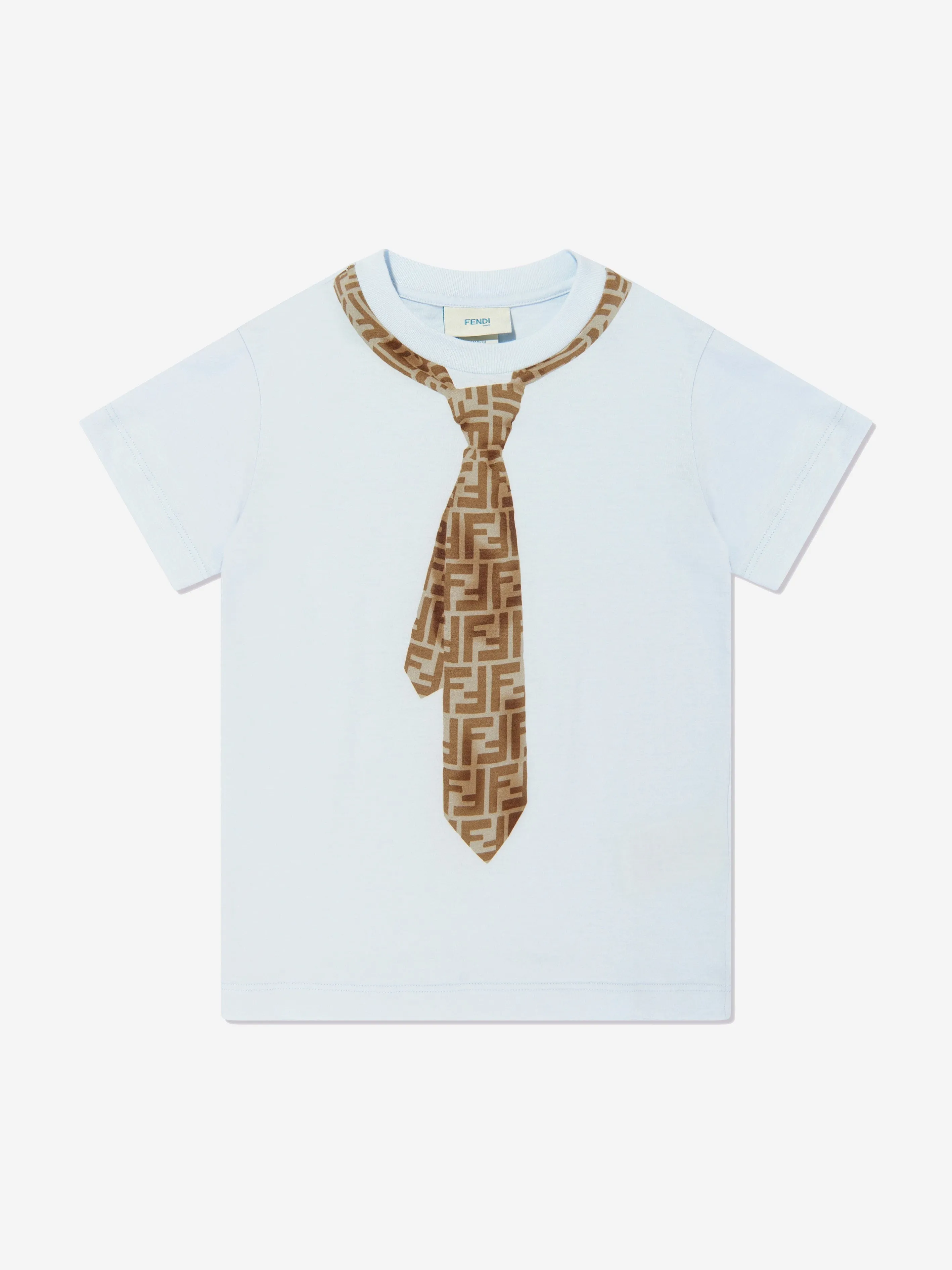 Boys Tie Print T-Shirt in Blue