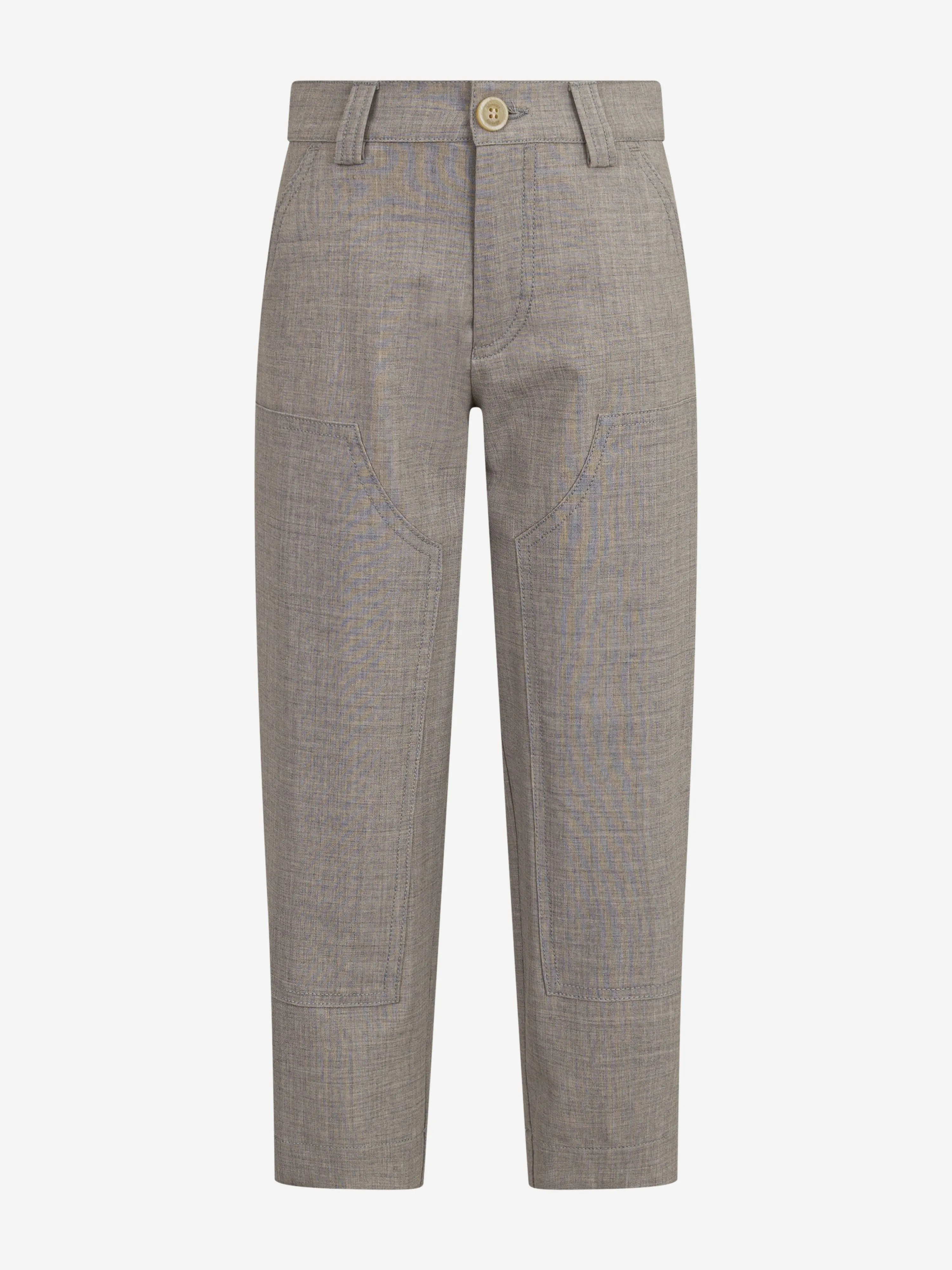 Boys Wool Trousers in Grey