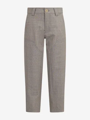 Boys Wool Trousers in Grey