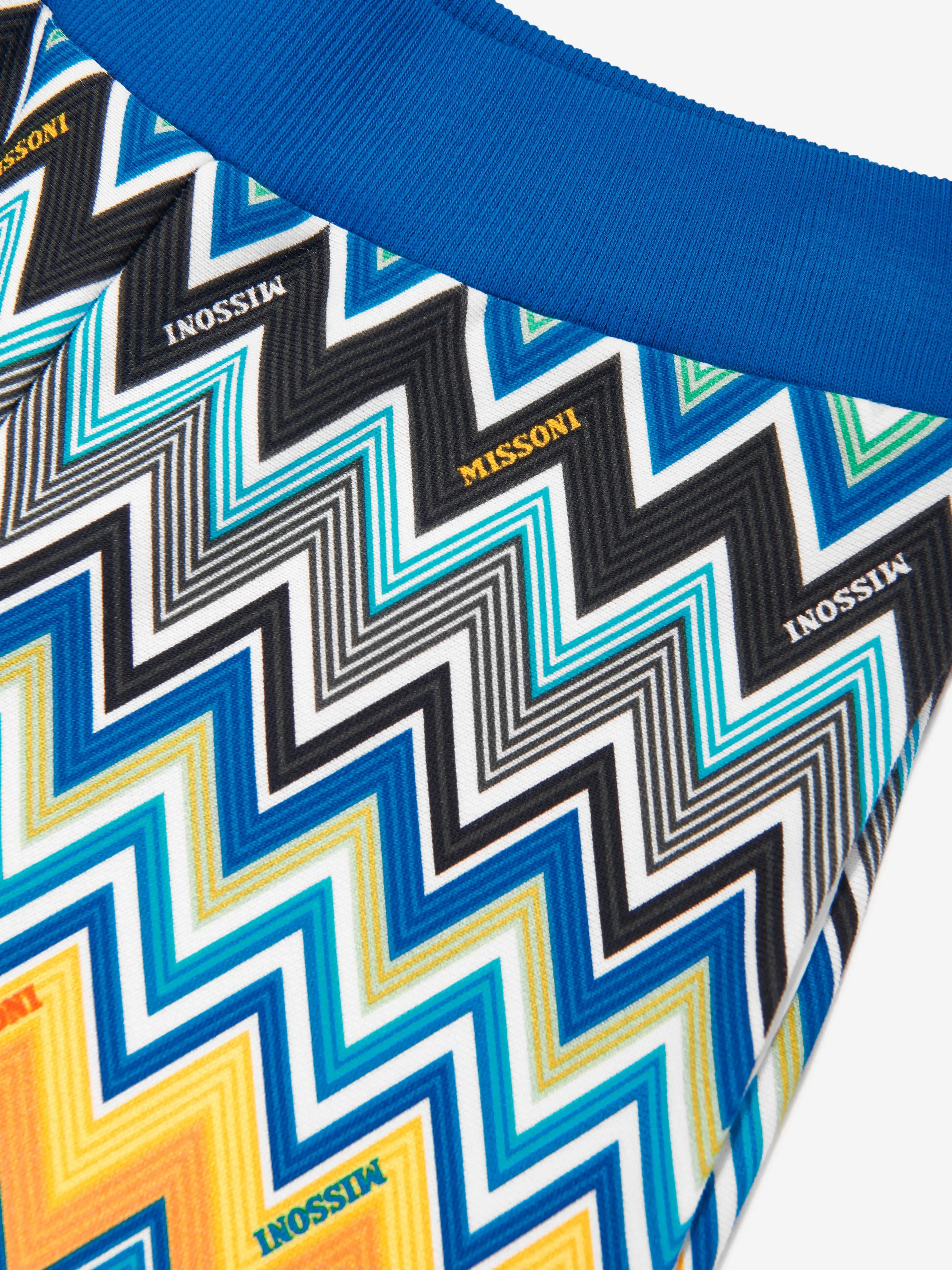 Boys Zigzag Jersey Shorts in Blue