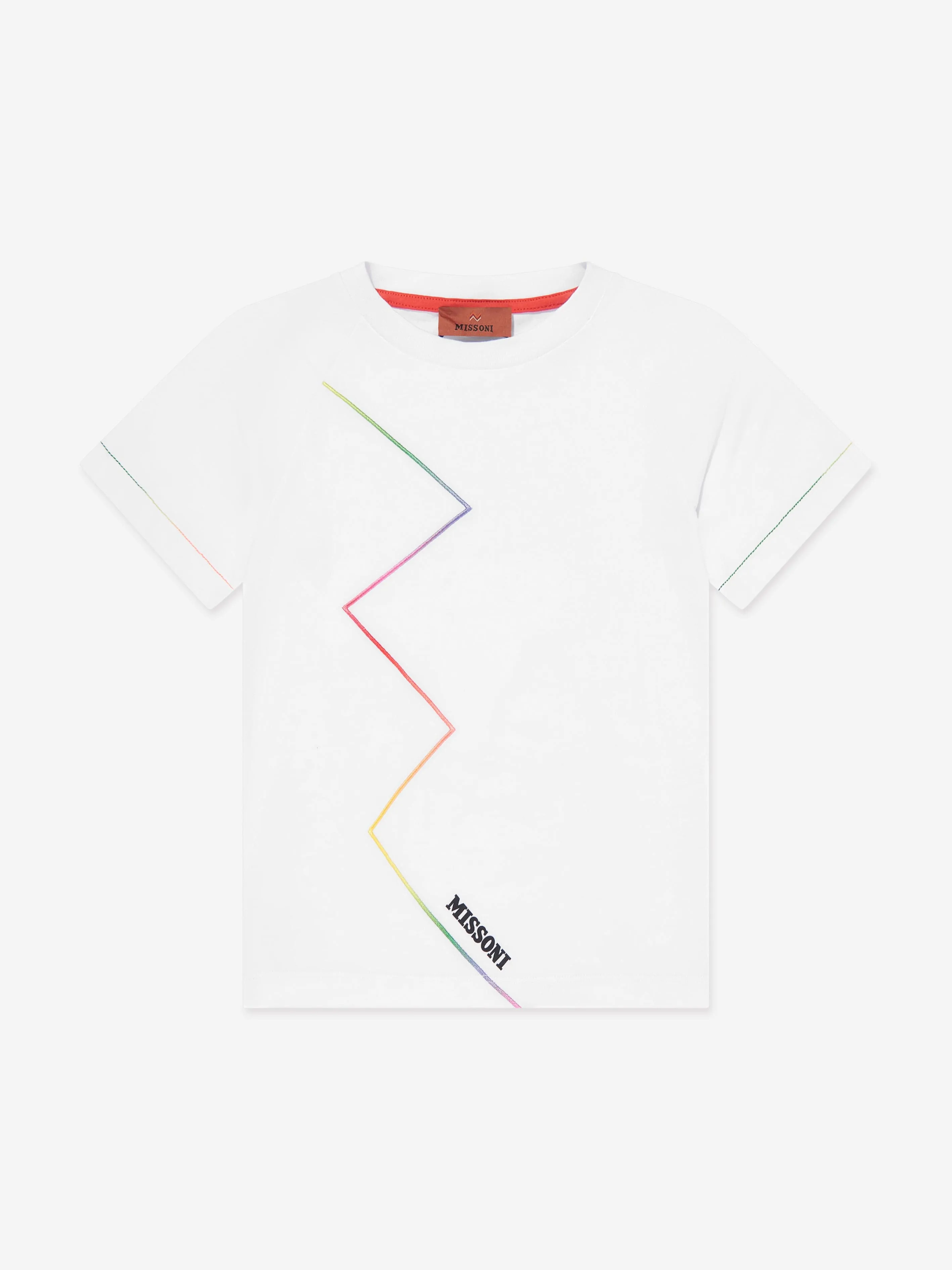 Boys Zigzag Logo T-Shirt in White