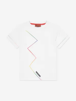 Boys Zigzag Logo T-Shirt in White